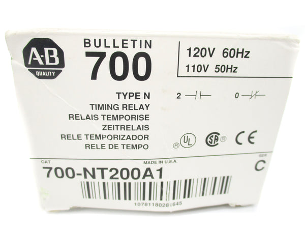 ALLEN BRADLEY 700-NT200A1 SER. C 110/120V 60A (GY/BL) NSMP