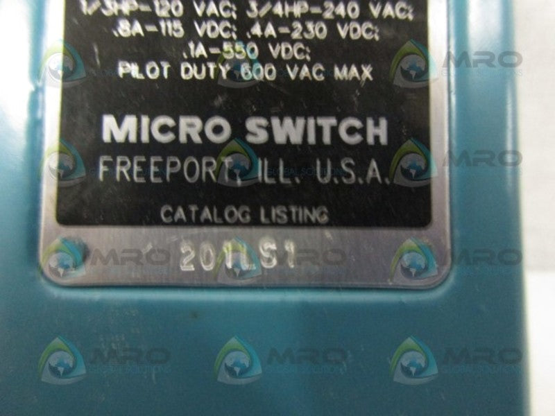 MICRO SWITCH 201LS1 (AS PICTURED) NSNP