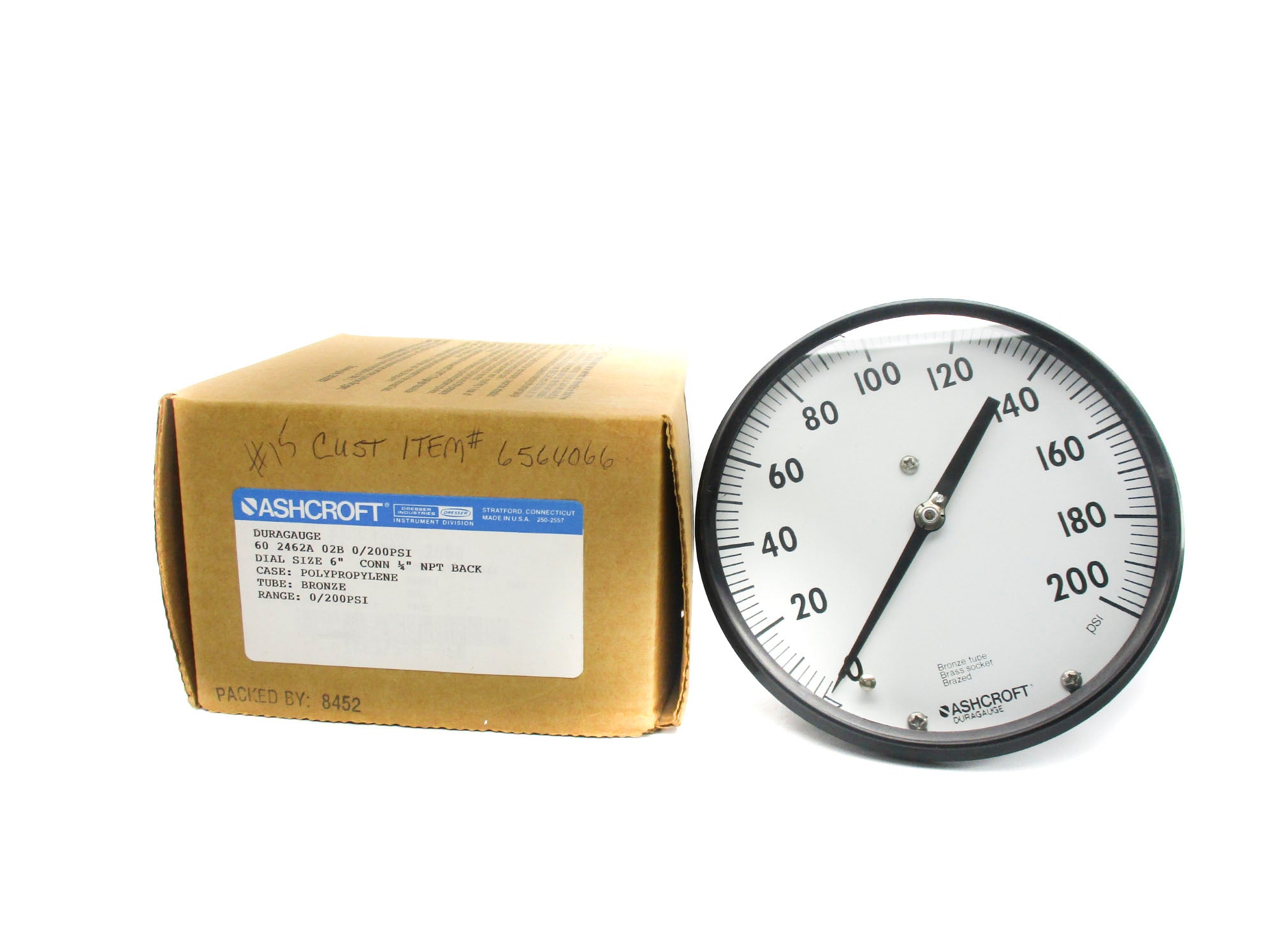 ASHCROFT 602462A02B 0-200PSI NSMP