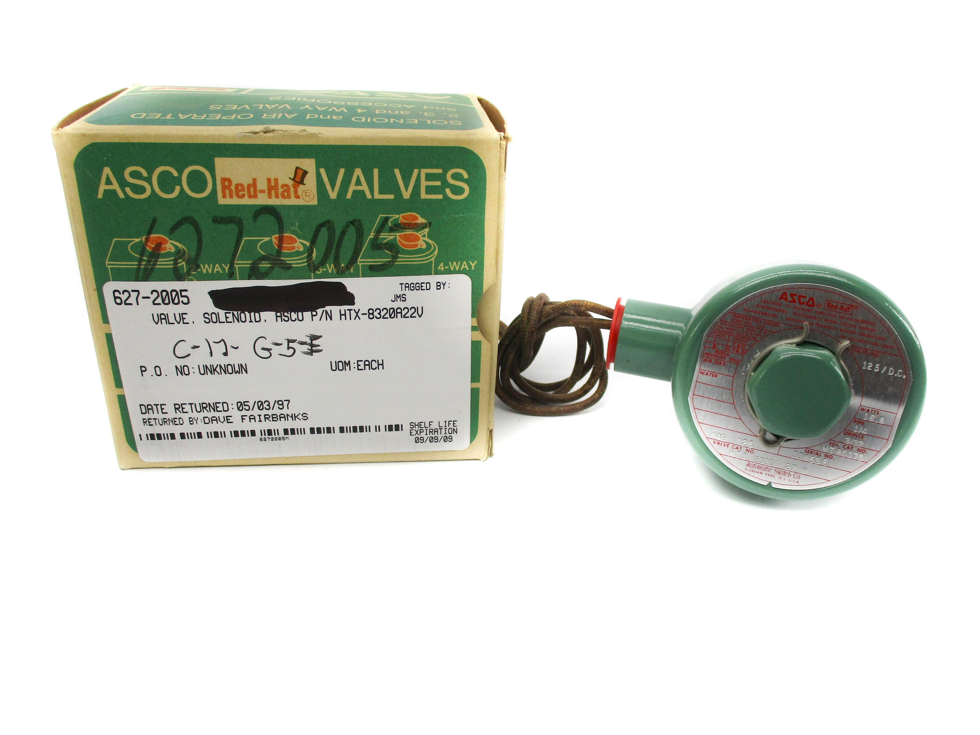 ASCO HTX-8320A22V 125VDC 125PSI NSMP