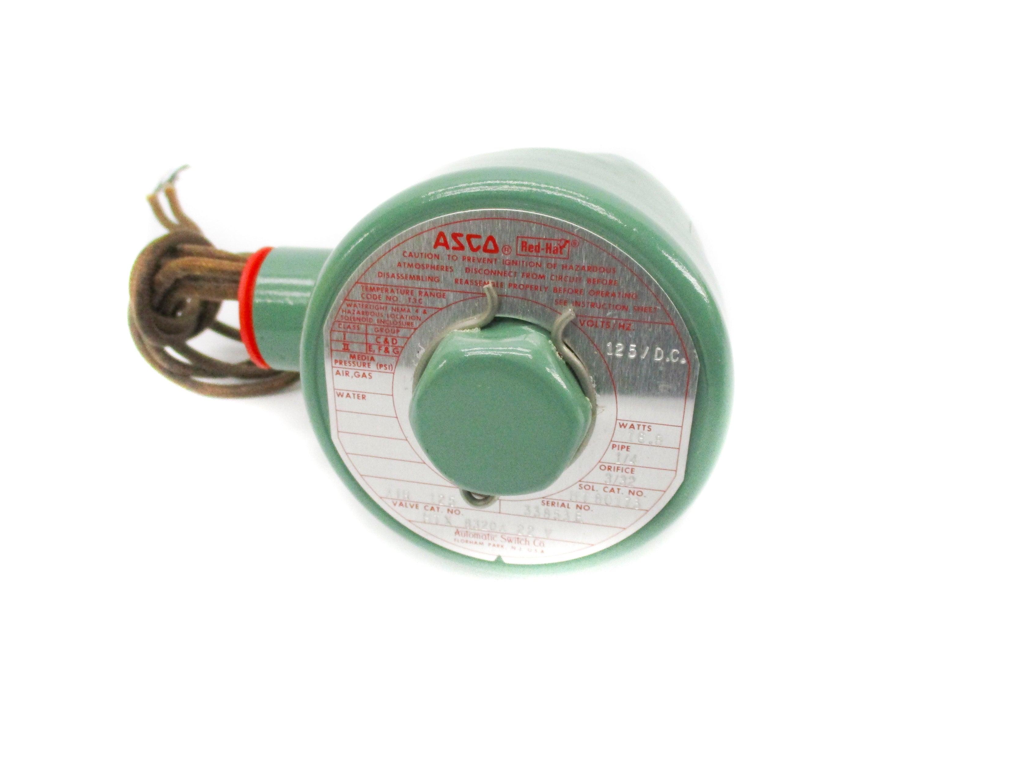ASCO HTX-8320A22V 125VDC 125PSI NSMP