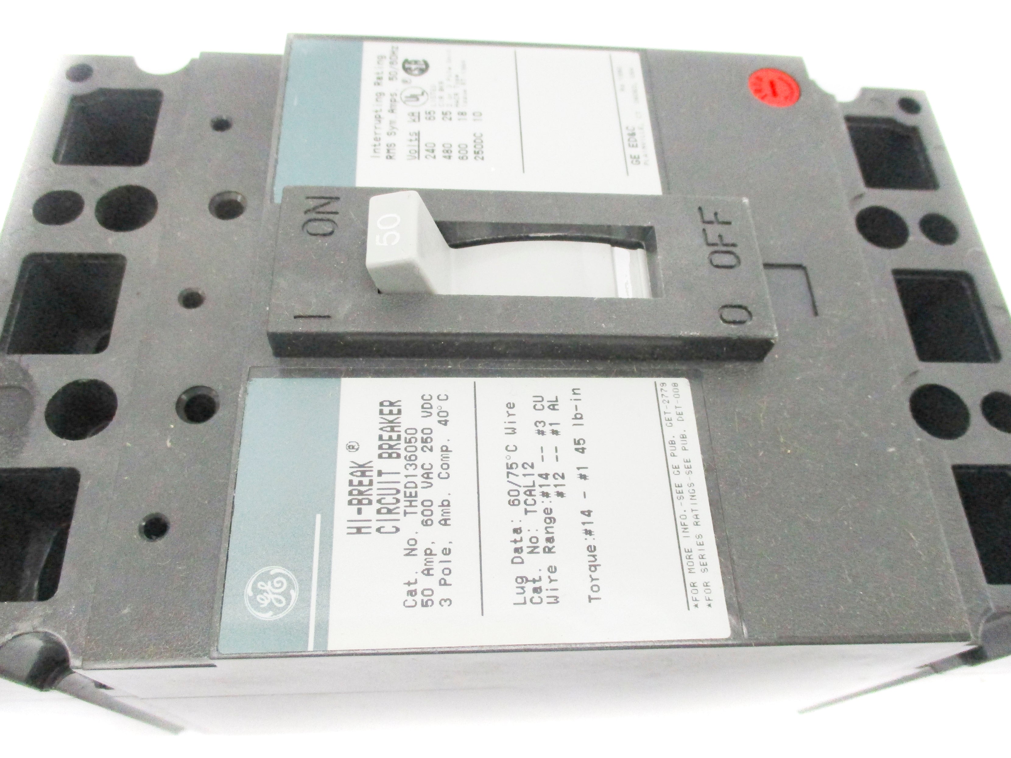 GENERAL ELECTRIC THED136050WL 600VAC 50A NSMP