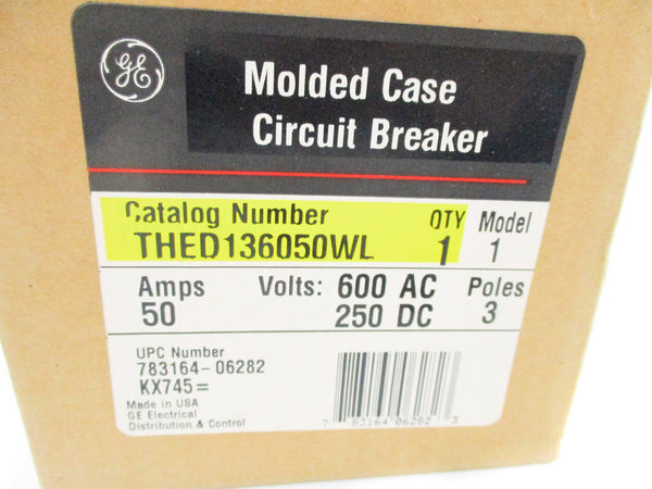 GENERAL ELECTRIC THED136050WL 600VAC 50A NSMP