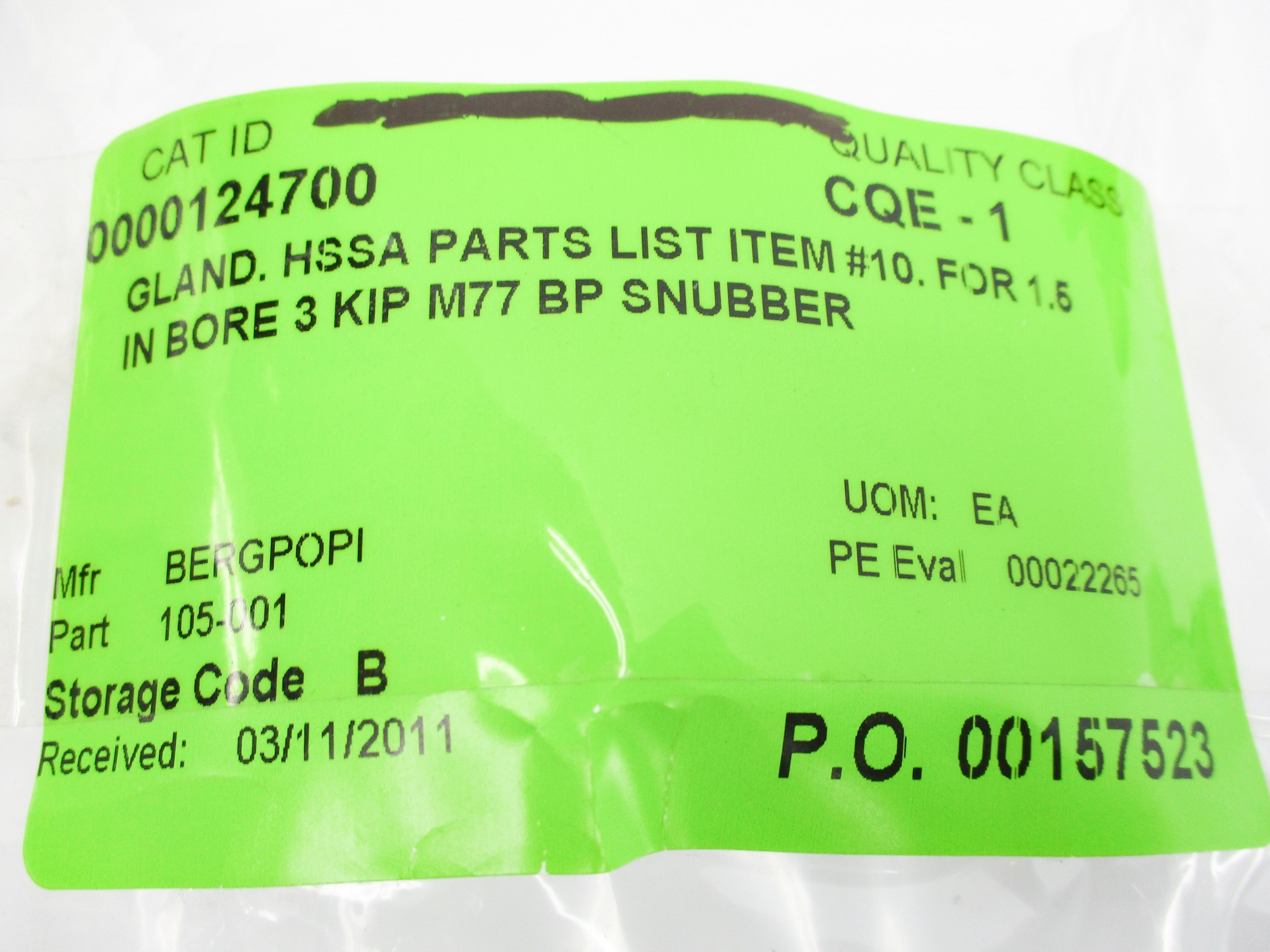 SPARE PART 105-001 NSNP