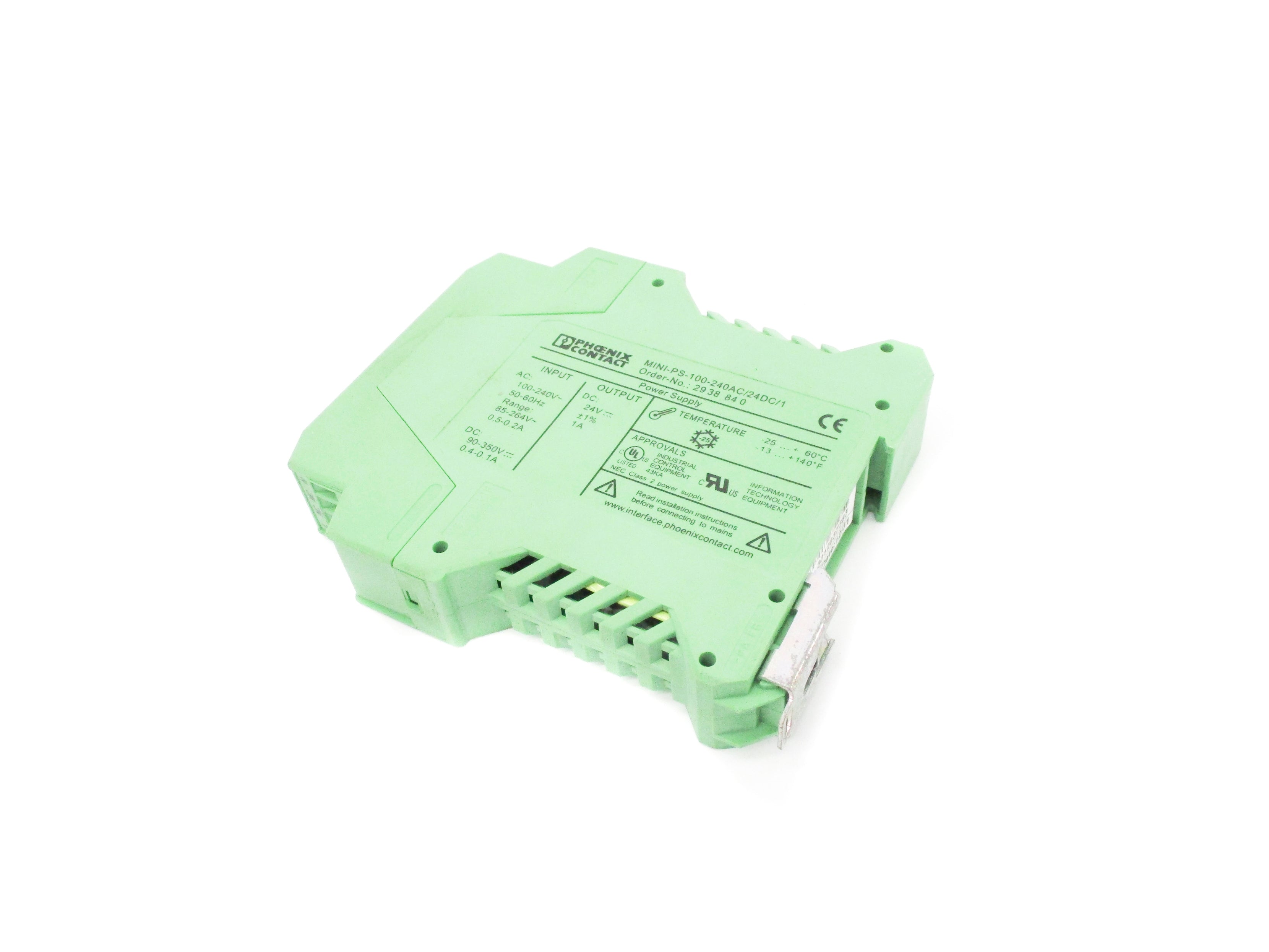 PHOENIX CONTACT MINI-PS-100-240AC/24DC/1 2938840 100-240V NSNP