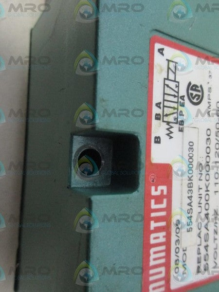 NUMATICS 5545A43BK000030 PNEUMATIC VALVE UNMP