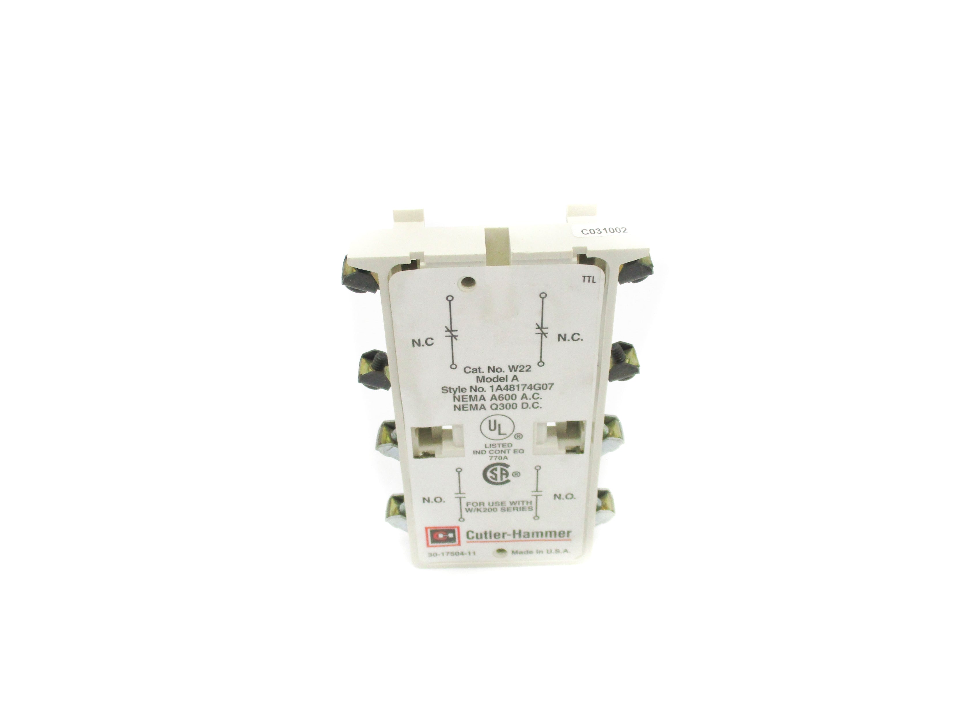 CUTLER HAMMER W22 1A48174G07 NSNP