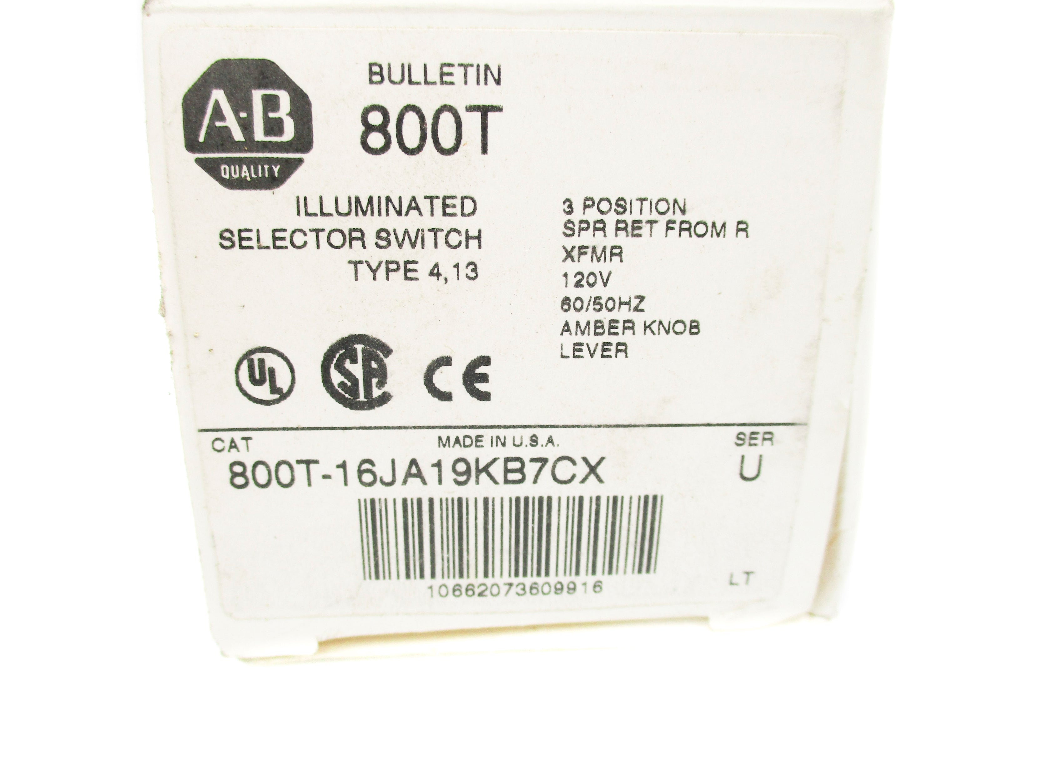 INDUSTRIAL SPARE PART 800T-16JA19KB7CX SER. U (WH) NSMP