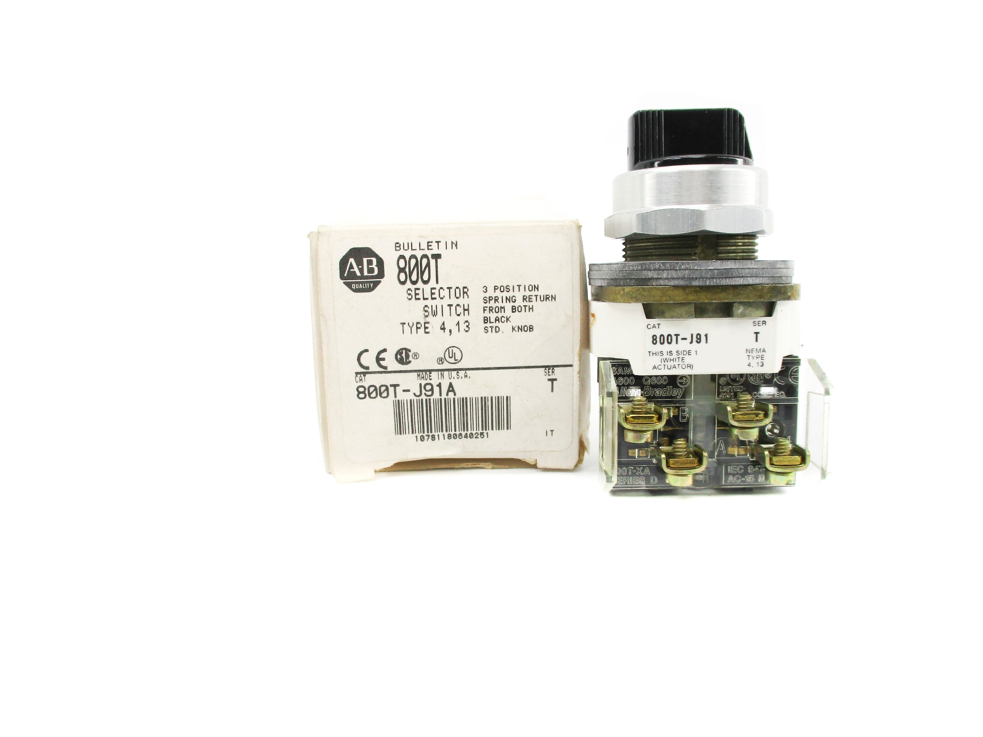 ALLEN BRADLEY 800T-J91A SER. T (WH) NSMP