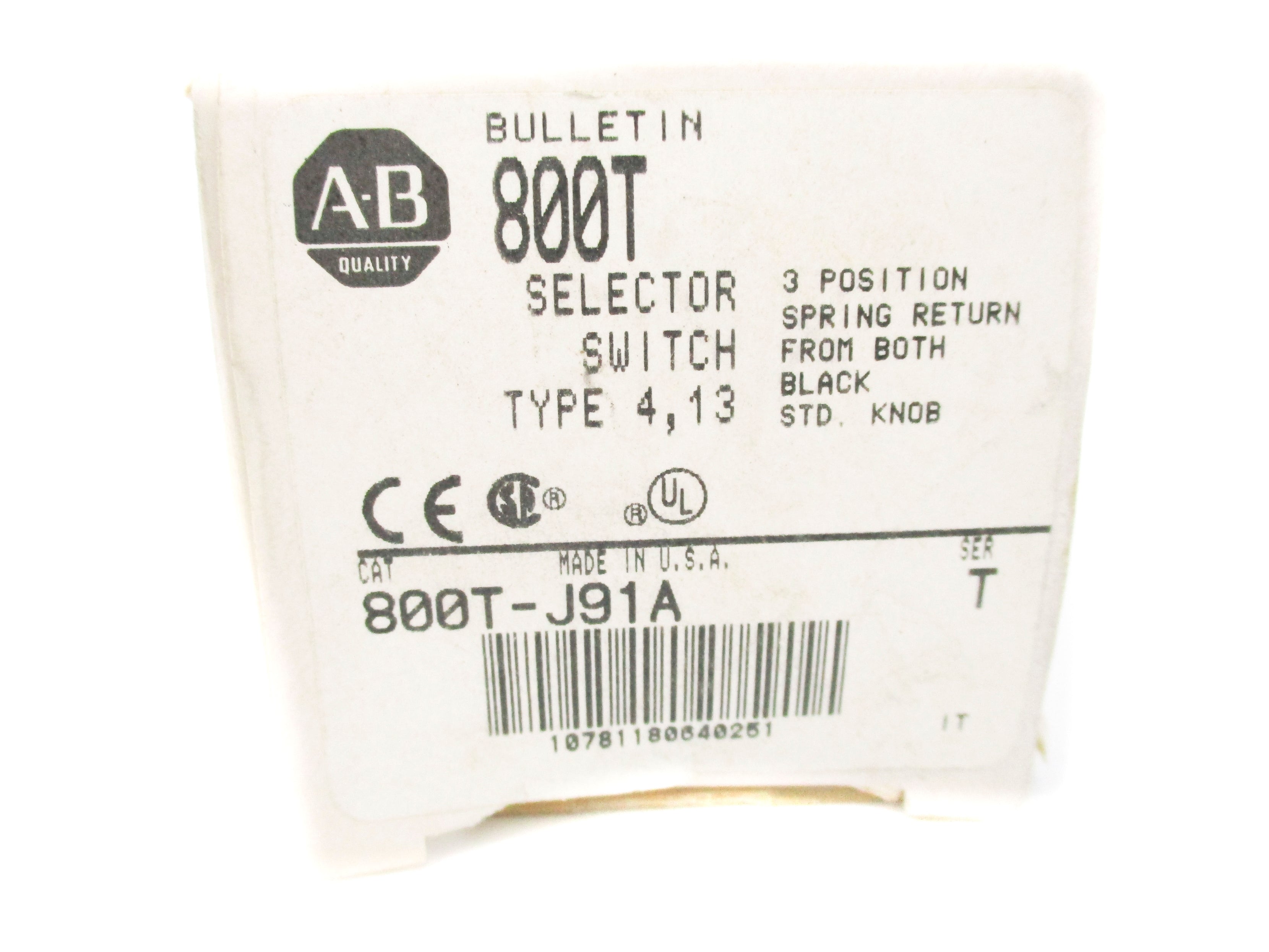 ALLEN BRADLEY 800T-J91A SER. T (WH) NSMP