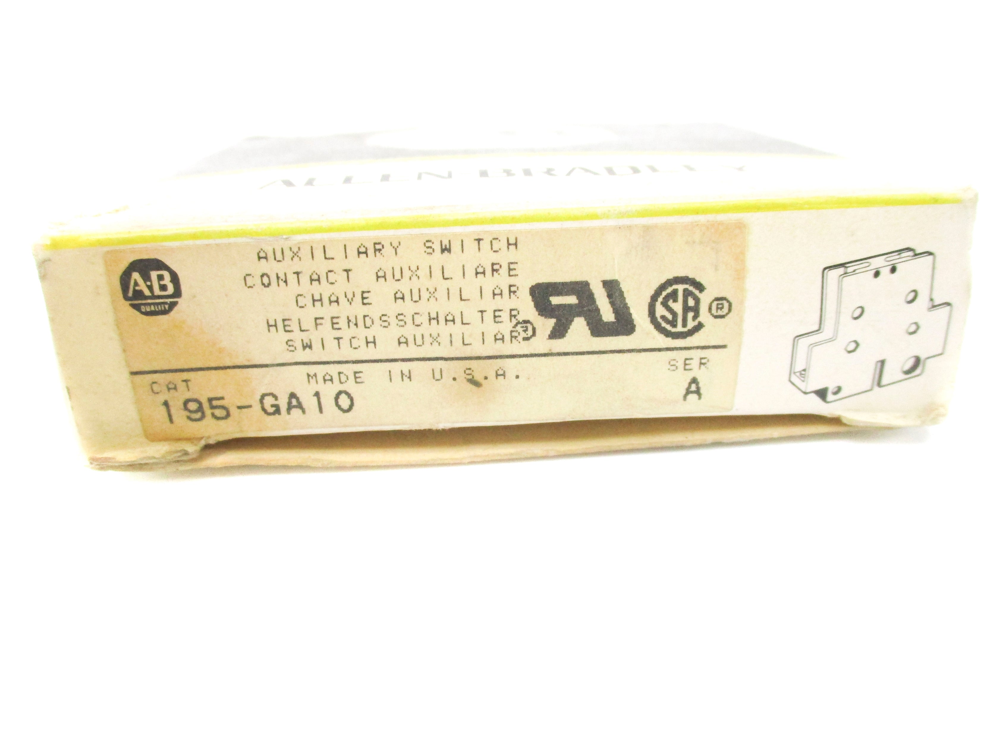 INDUSTRIAL SPARE PART 195-GA10 SER. A 660V 10A (BK/YL) NSMP