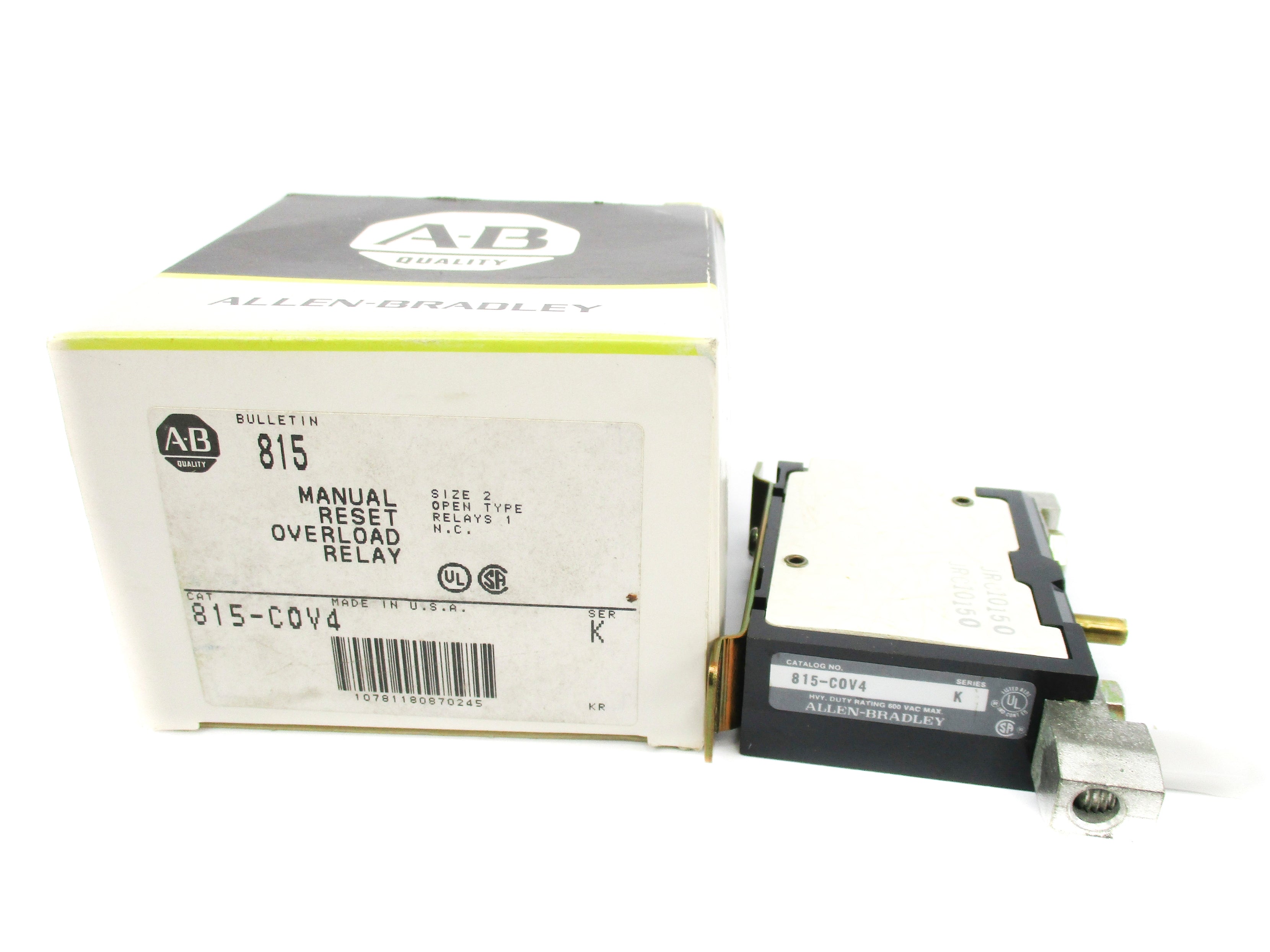 INDUSTRIAL SPARE PART 815-COV4 SER. K 600VAC (BK/YL) NSMP