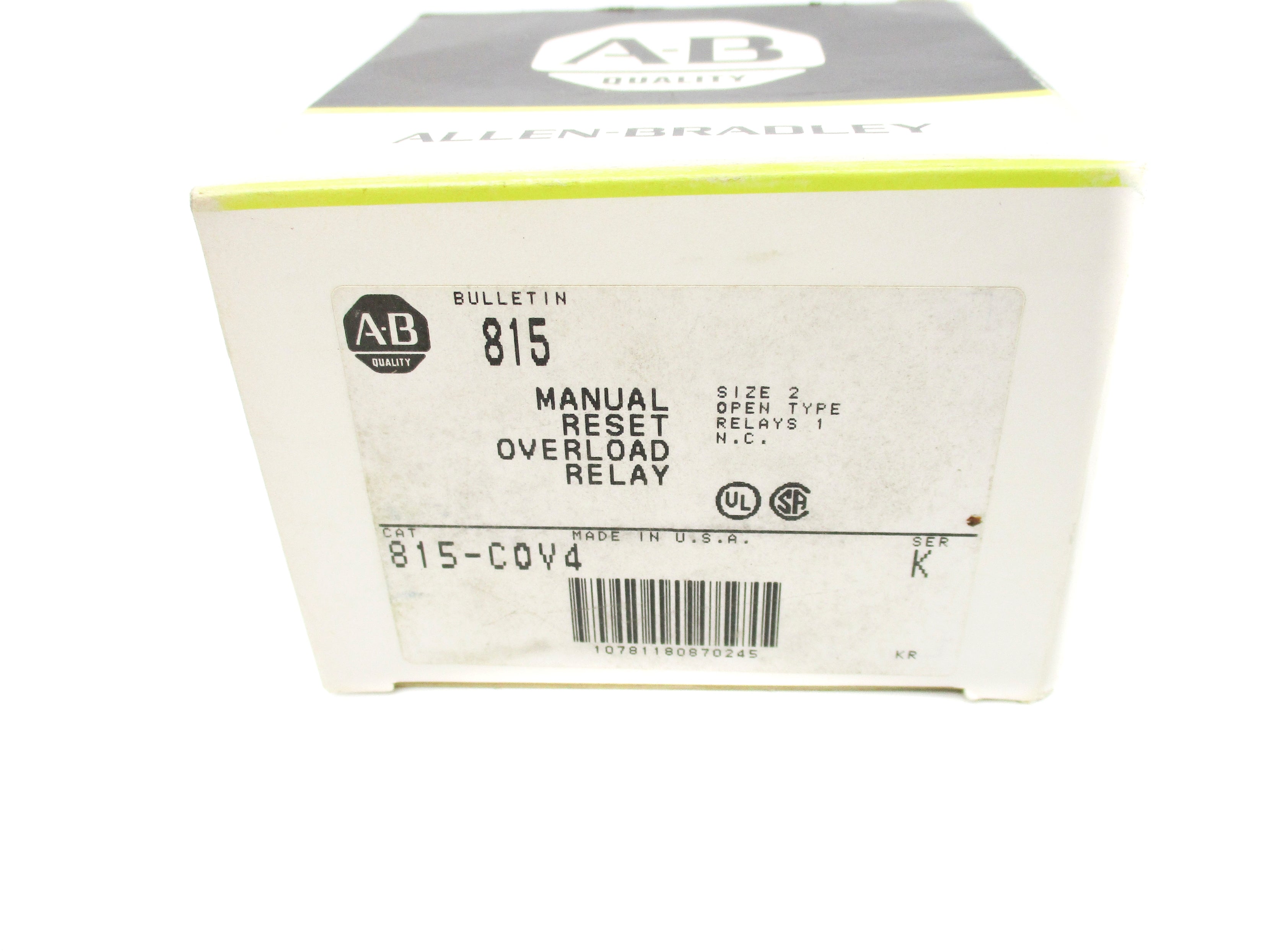 INDUSTRIAL SPARE PART 815-COV4 SER. K 600VAC (BK/YL) NSMP