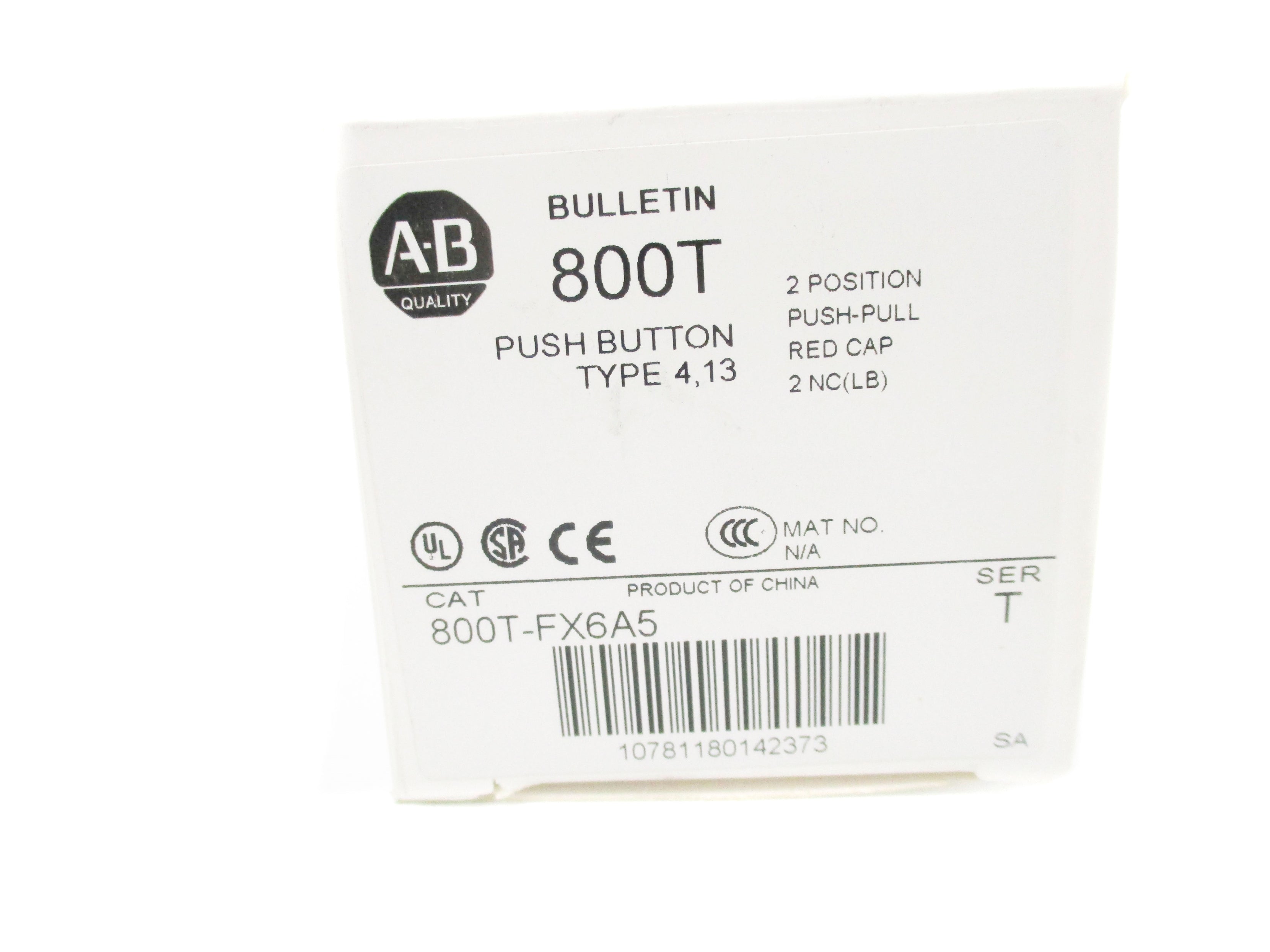 ALLEN BRADLEY 800T-FX6A5 SER. T (WH) NSMP