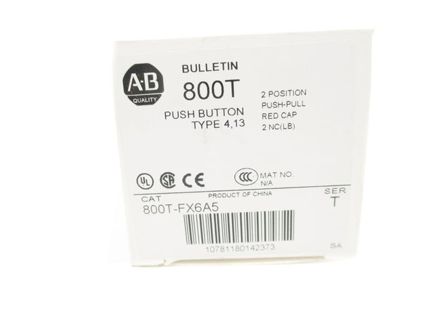 ALLEN BRADLEY 800T-FX6A5 SER. T (WH) NSMP
