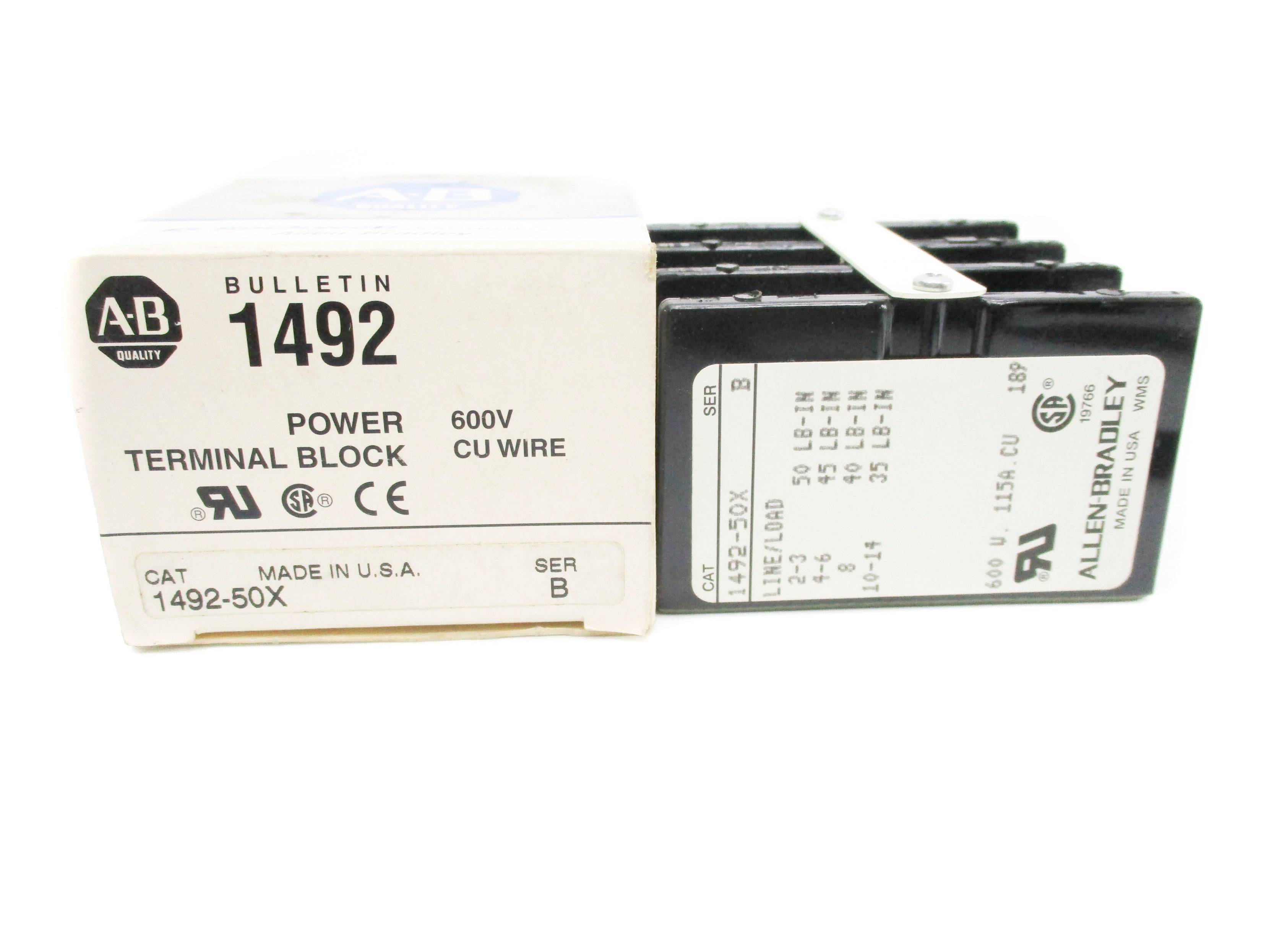 ALLEN BRADLEY 1492-50X SER. B (GY/BL) NSMP