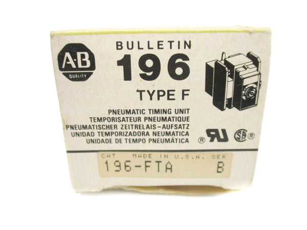 ALLEN BRADLEY 196-FTA SER. B 600VAC 1.2A 0.1-180S (BK/YL) NSMP