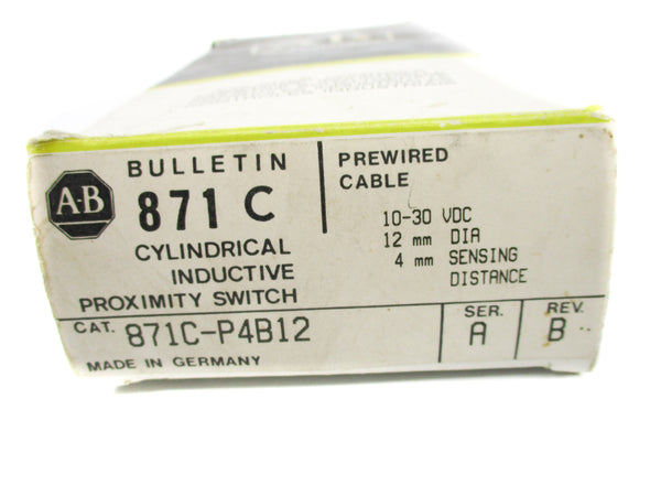 ALLEN BRADLEY 871C-P4B12 SER. A 10-30VDC (BK/YL) NSMP