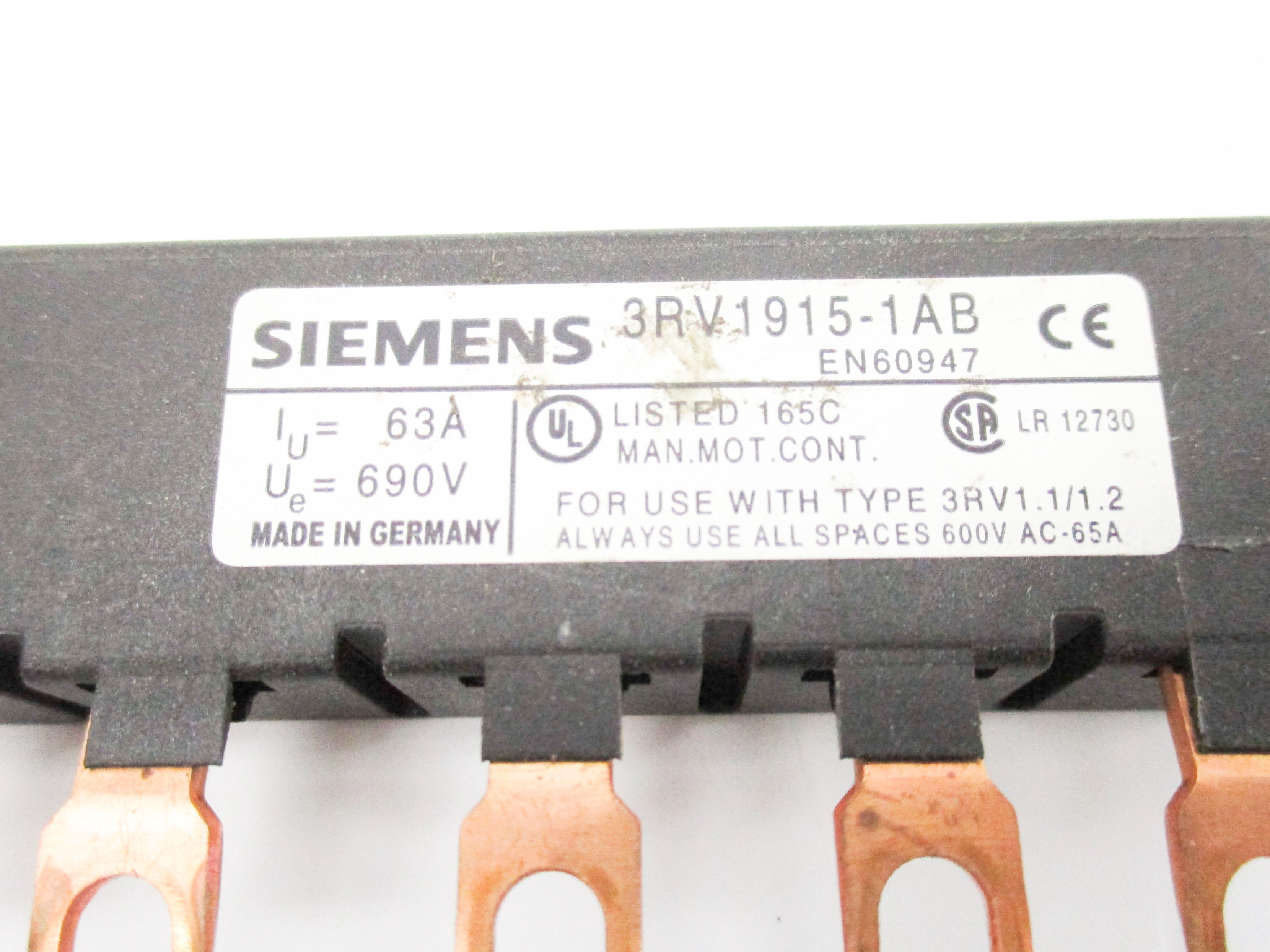 SIEMENS 3RV1915-1AB 690V 63A NSNP