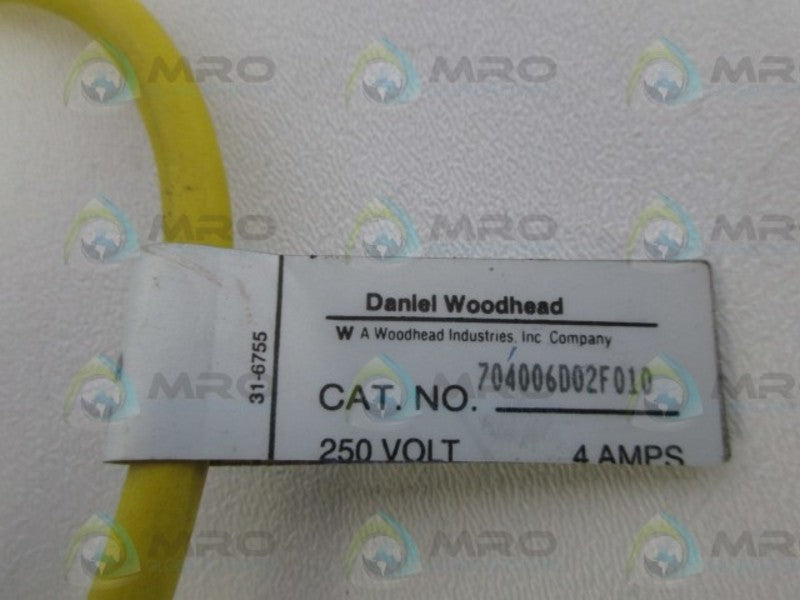 DANIEL WOODHEAD 704006D02F010 250V 4AMPS CORDSET UNMP