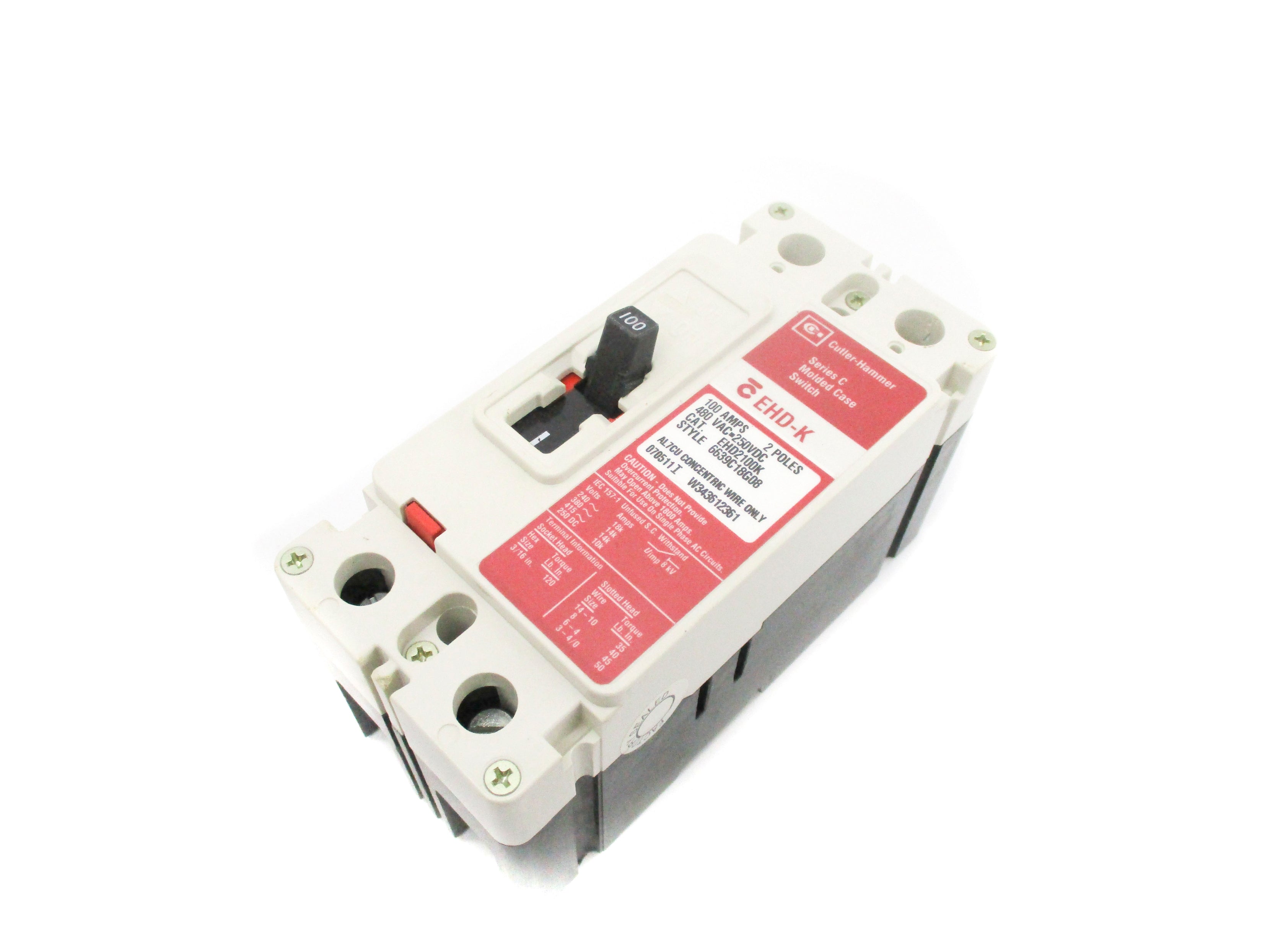 CUTLER HAMMER EHD2100K SER. C 100A 480VAC NSMP
