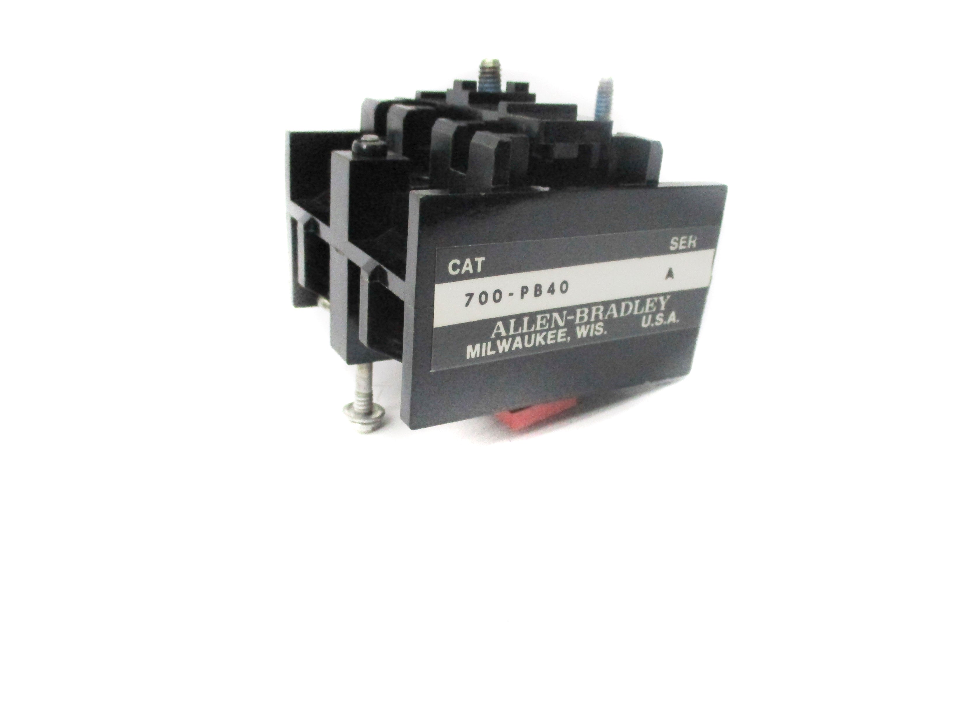 ALLEN BRADLEY 700-PB40 SER. A (BK/YL) NSMP