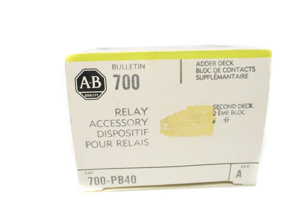 ALLEN BRADLEY 700-PB40 SER. A (BK/YL) NSMP