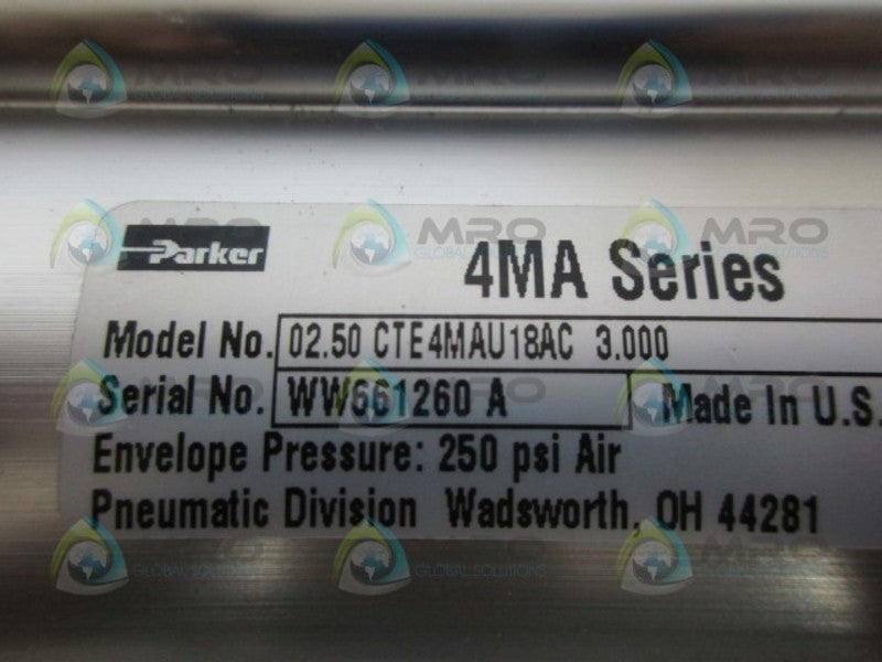 PARKER 02.50CTE4MAU18AC3.000 PNEUMATIC CYLINDER NSNP