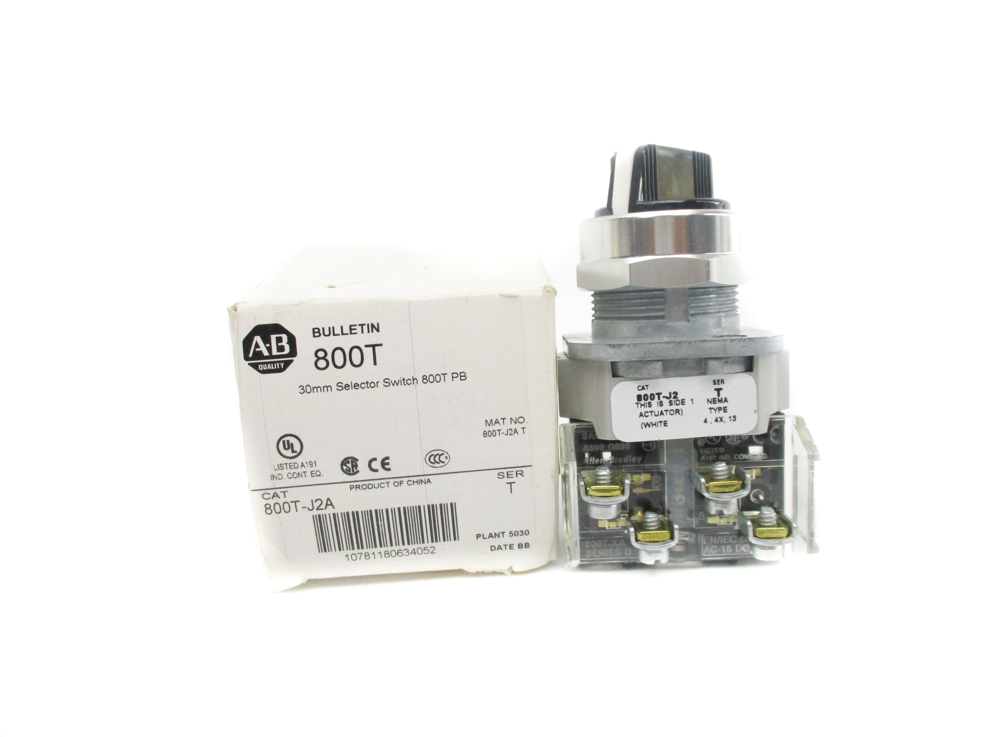 ALLEN BRADLEY 800T-J2A SER. T (WH) NSMP