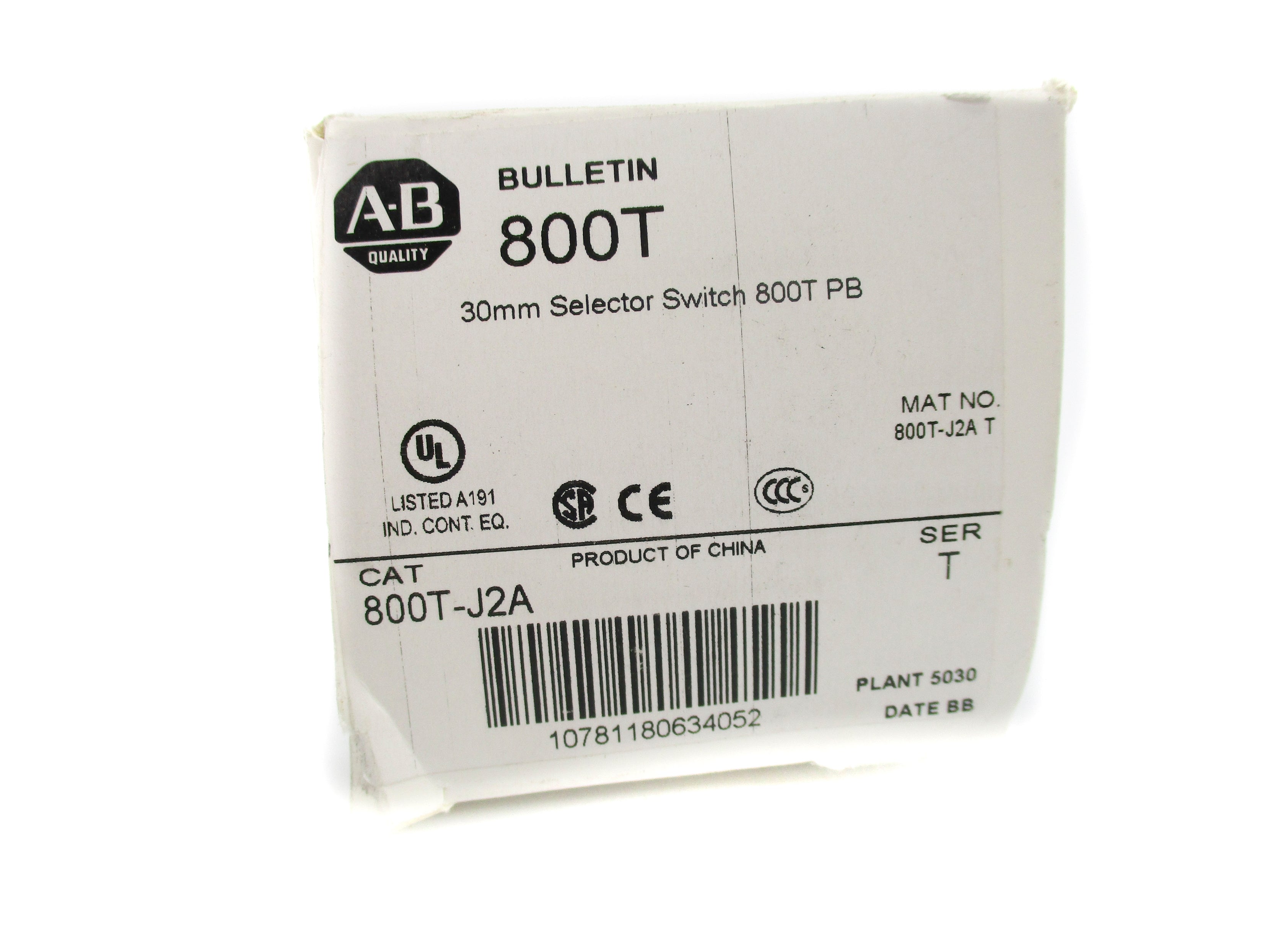 ALLEN BRADLEY 800T-J2A SER. T (WH) NSMP