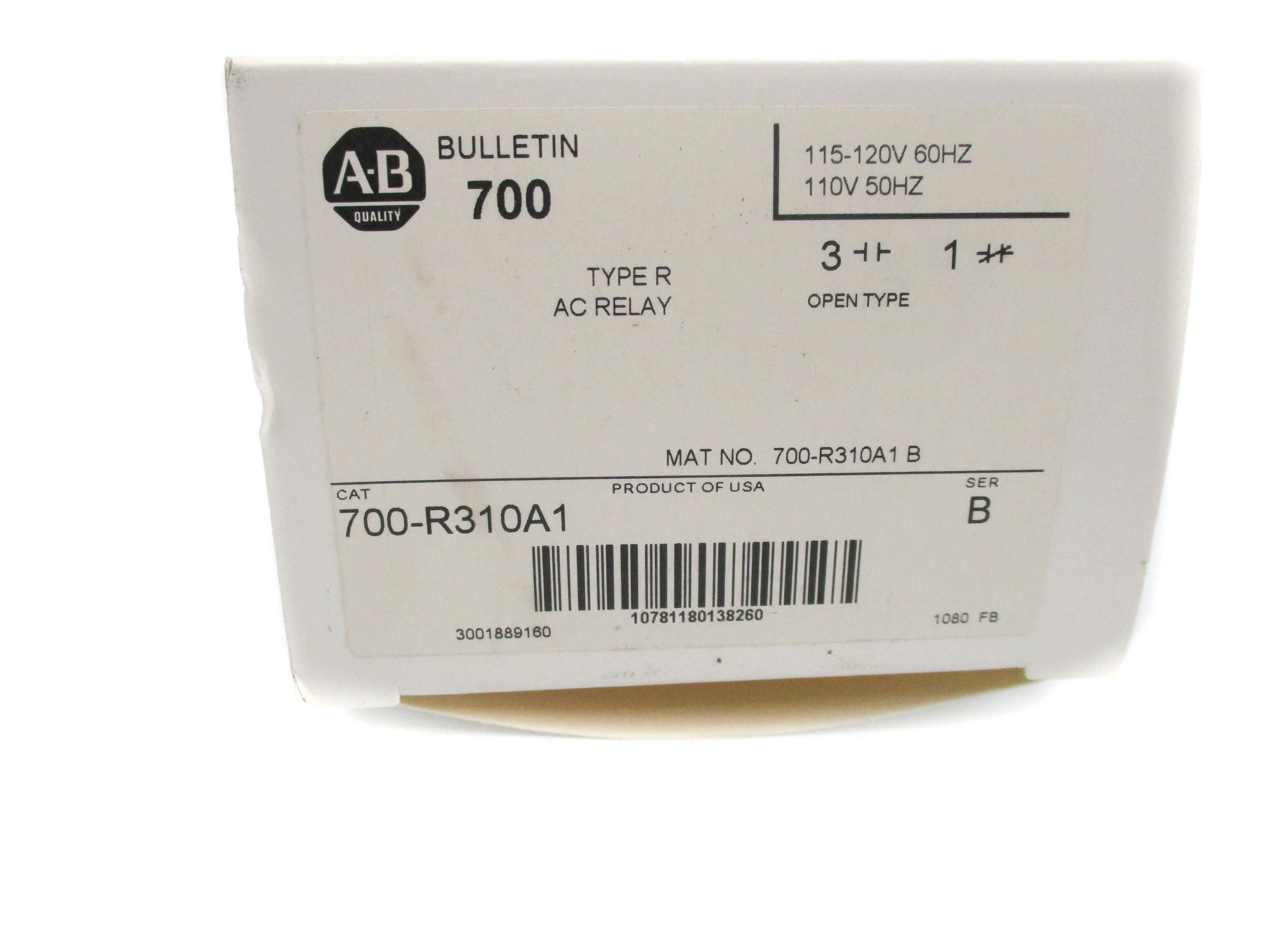 INDUSTRIAL SPARE PART 700-R310A1 SER. B 110/115-120V (WH) NSMP