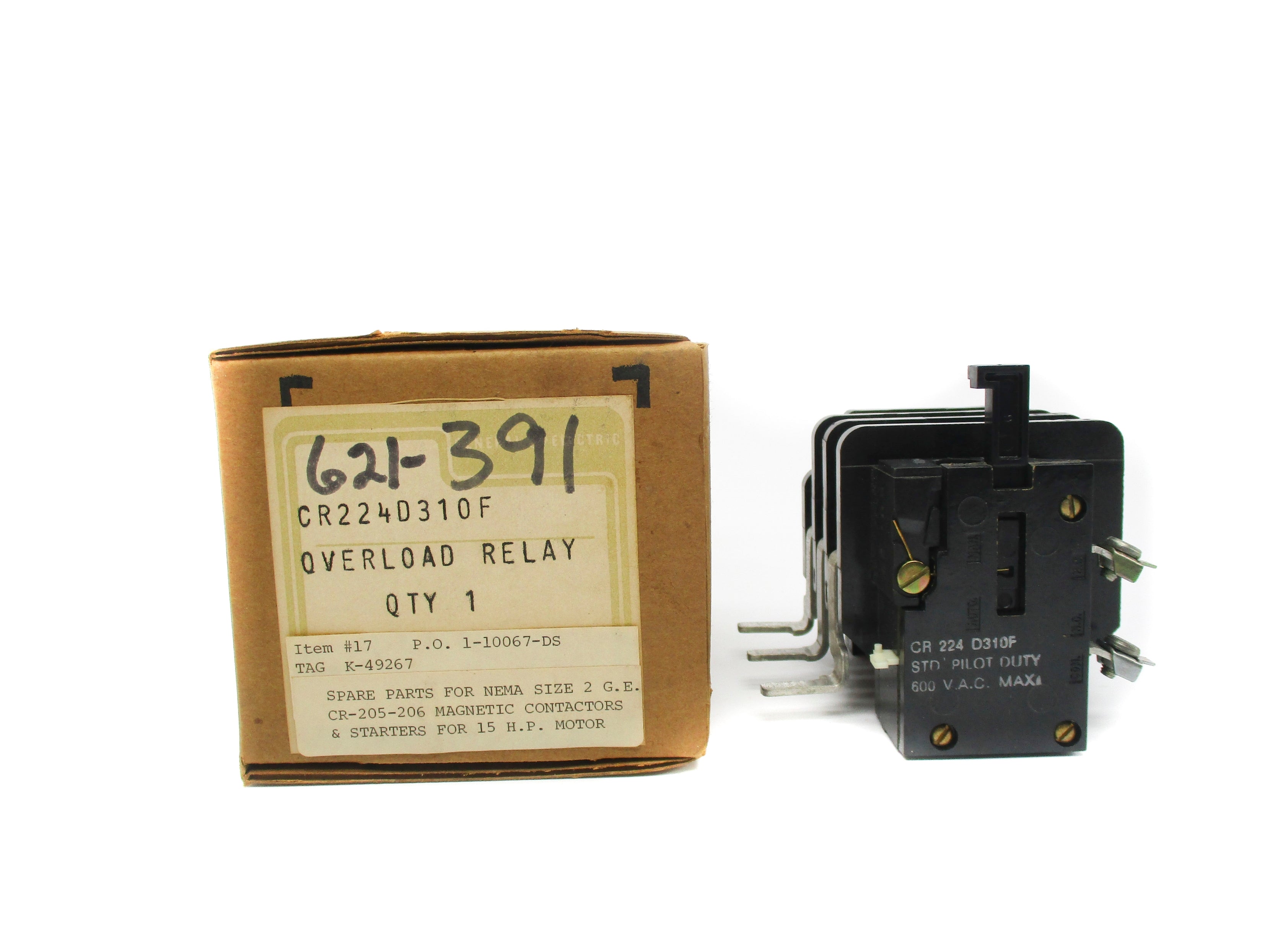 GENERAL ELECTRIC CR224D310F 600VAC NSMP
