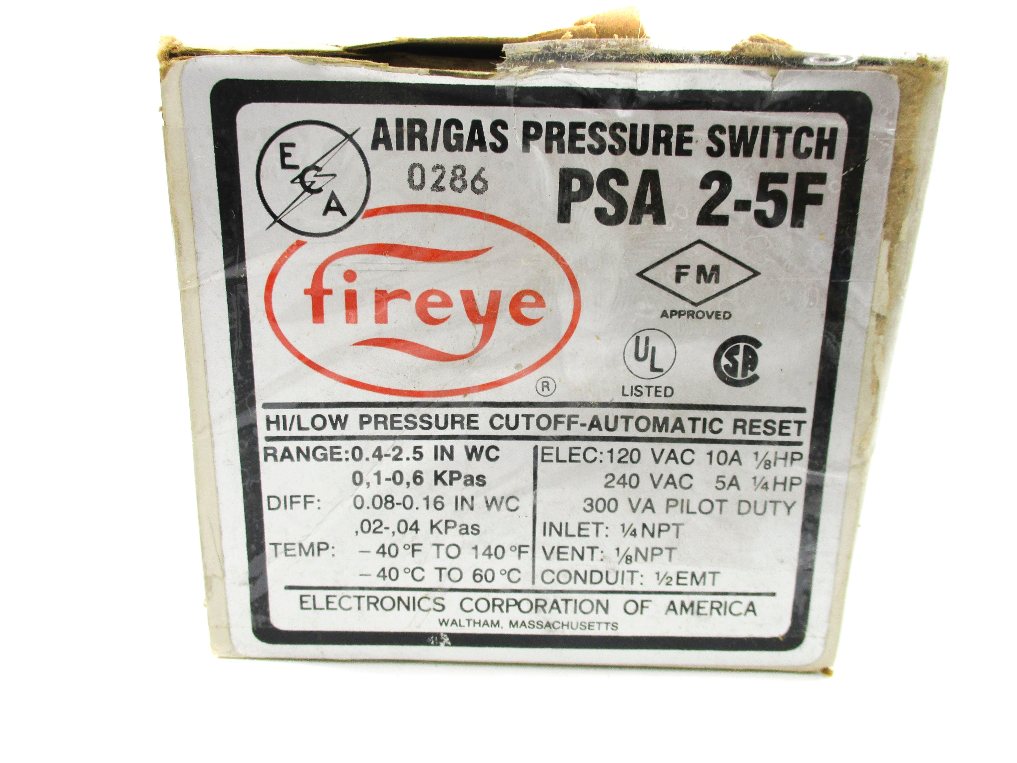FIREYE PSA2-5F NSMP