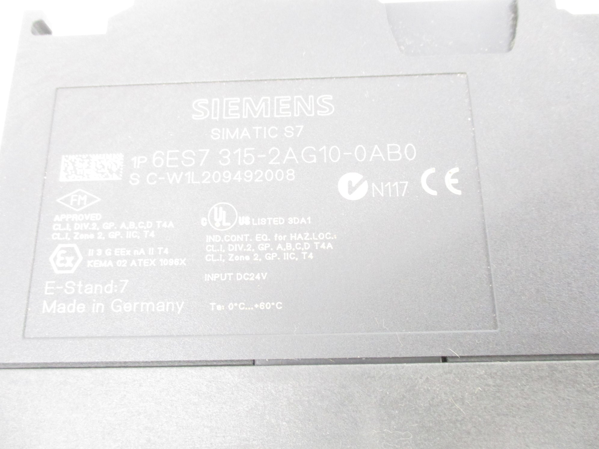 SIEMENS 6ES7315-2AG10-0AB0 NSNP