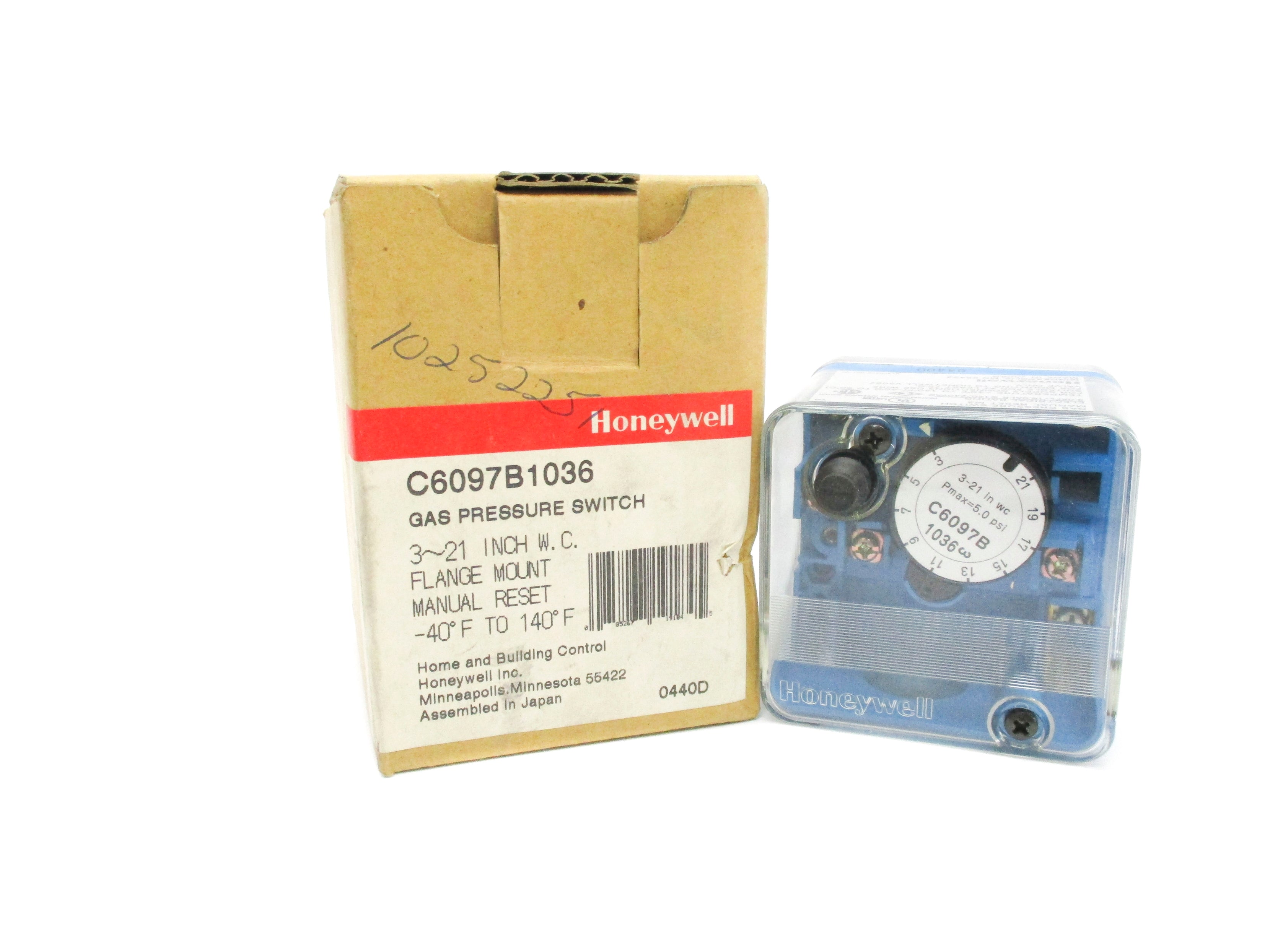 HONEYWELL C6097B1036 120-240VAC 5.0A 3-21INWC NSMP