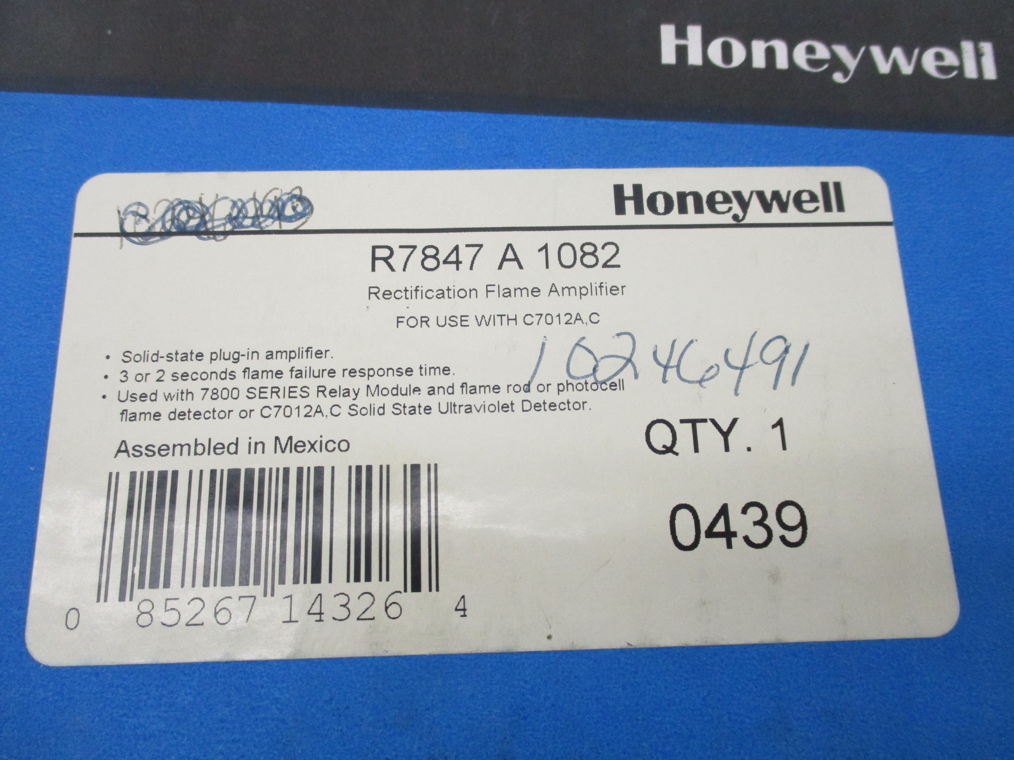 HONEYWELL R7847A1082 1.25VDC 3/2S NSMP