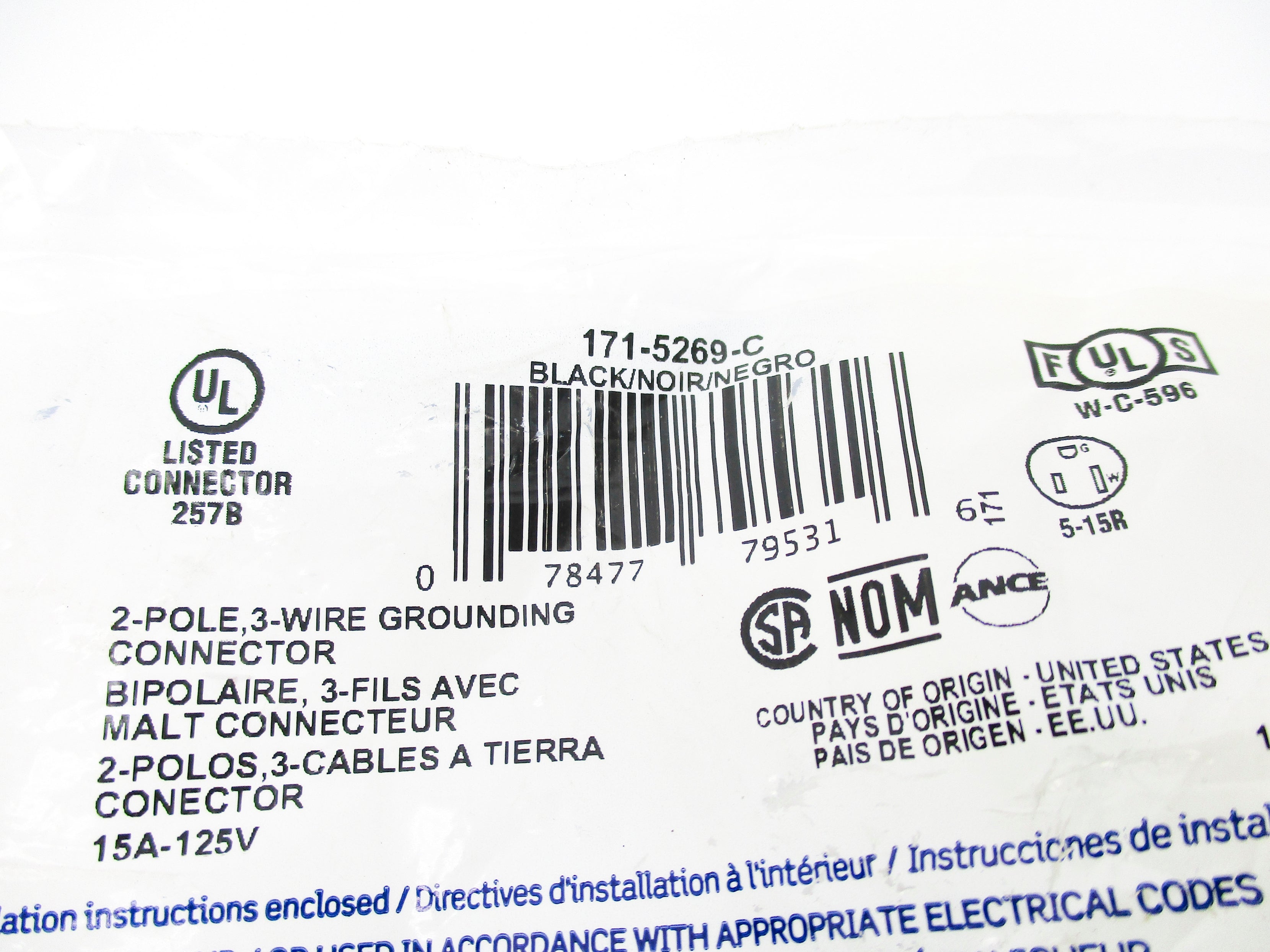 LEVITON 171-5269-C 125V 15A NSMP