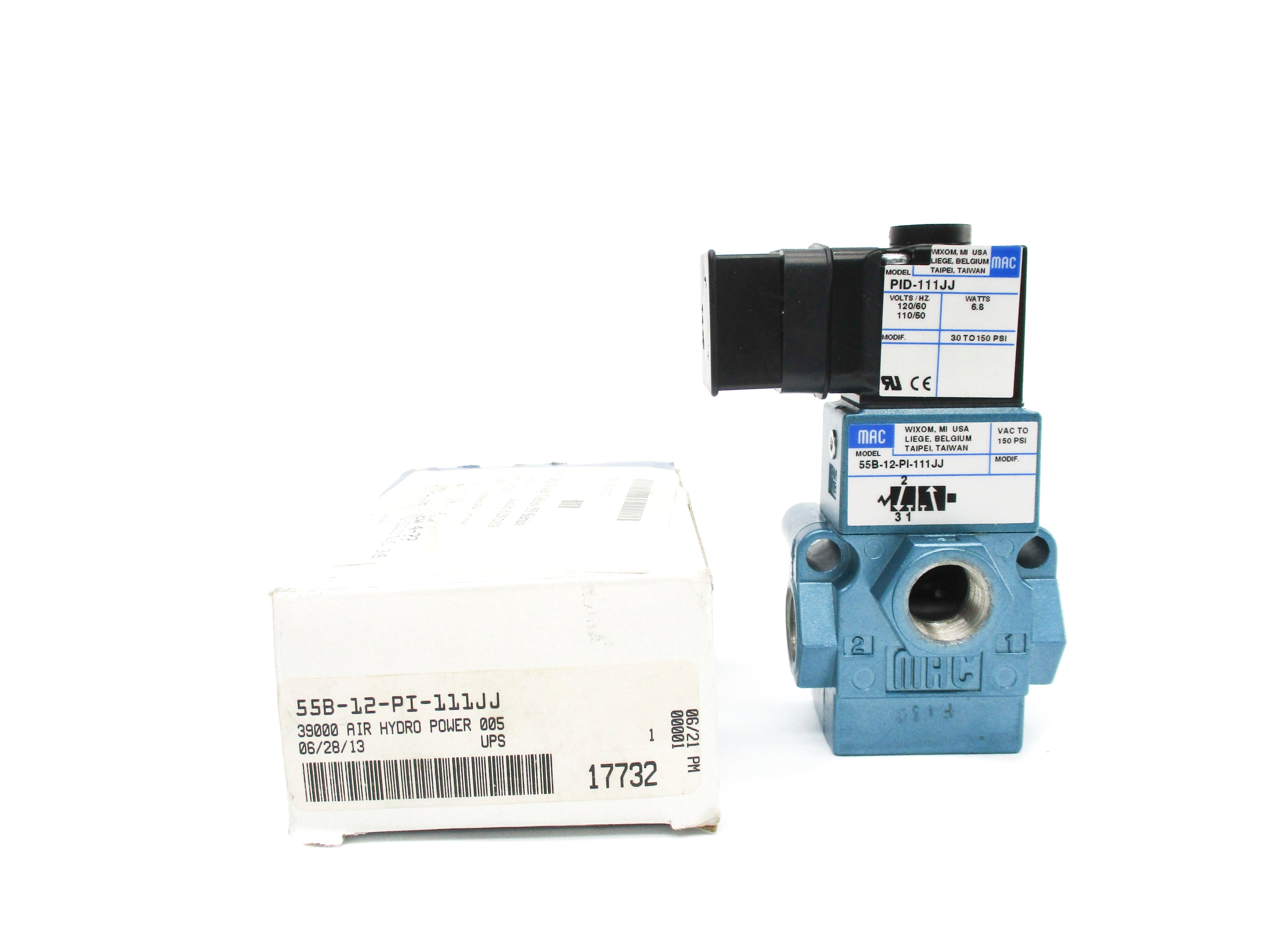 MAC 55B-12-PI-111JJ 120/110V 30-150PSI NSMP