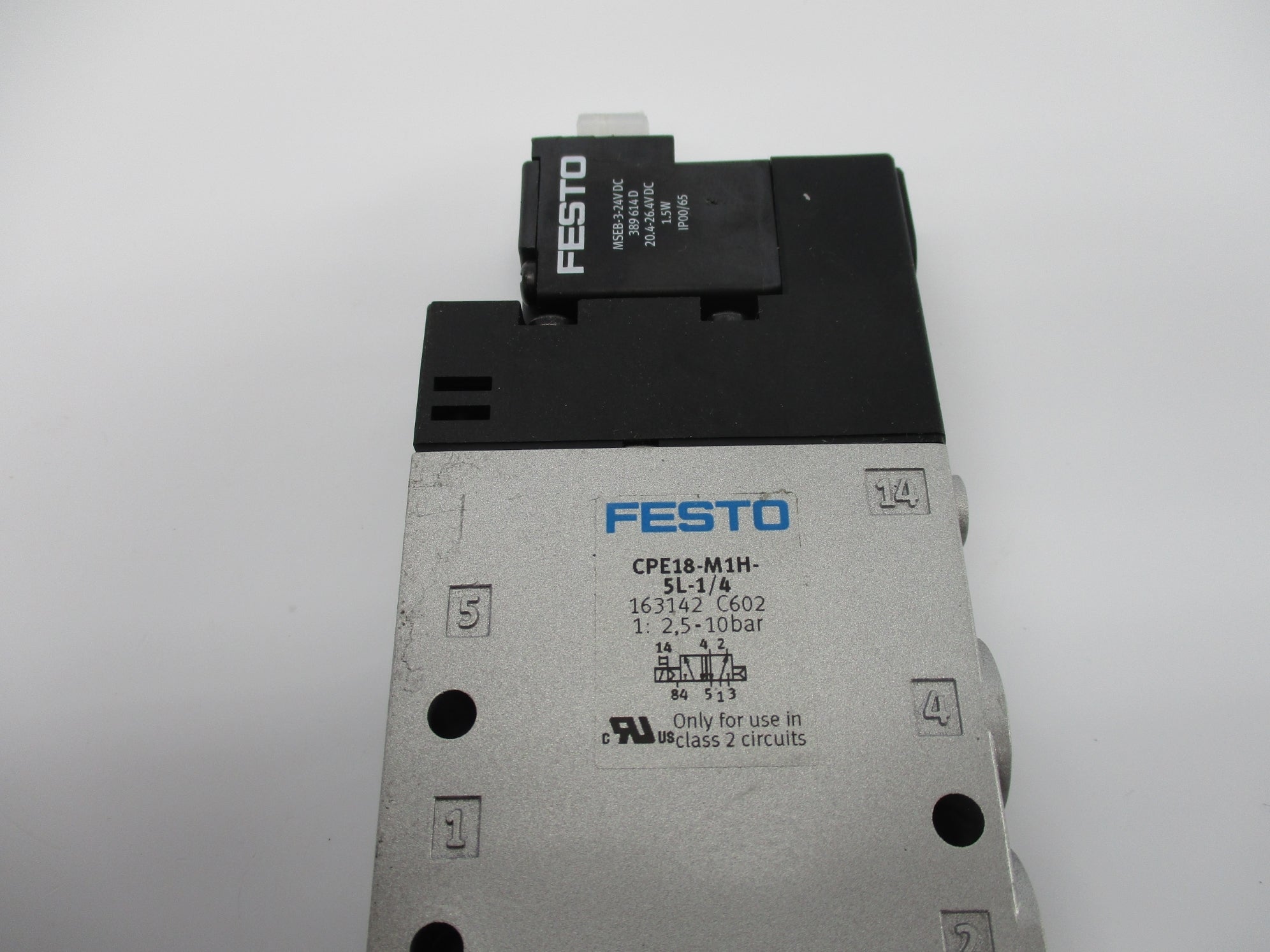 FESTO CPE18-M1H-5L-1/4 163142 20.4-26.4VDC 1/2" NSNP