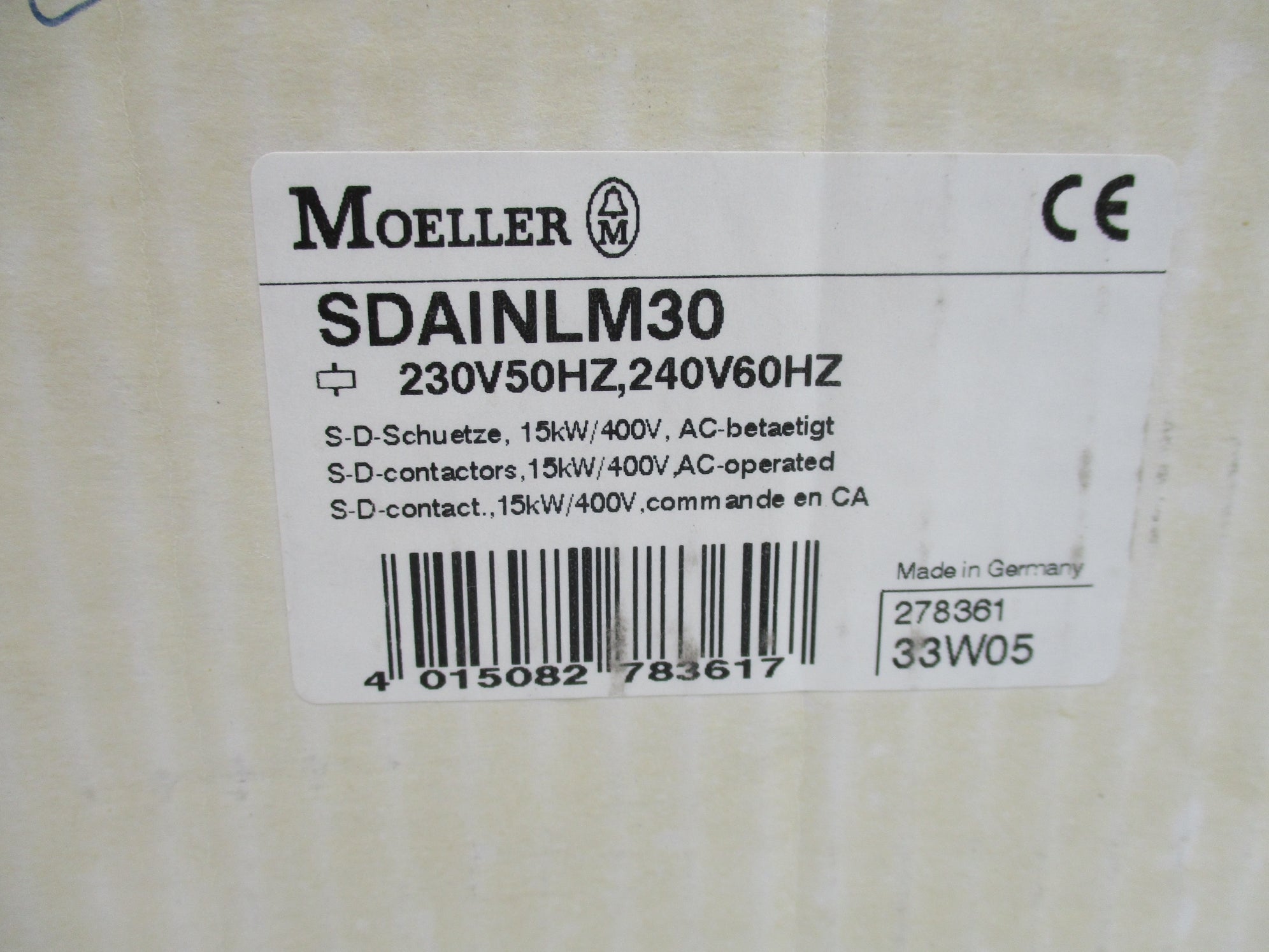 KLOCKNER MOELLER SDAINLM30 240V NSMP