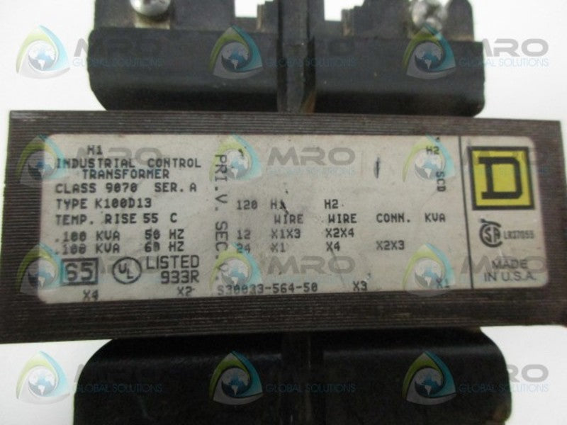 SQUARE D 9070-K100D13 UNMP
