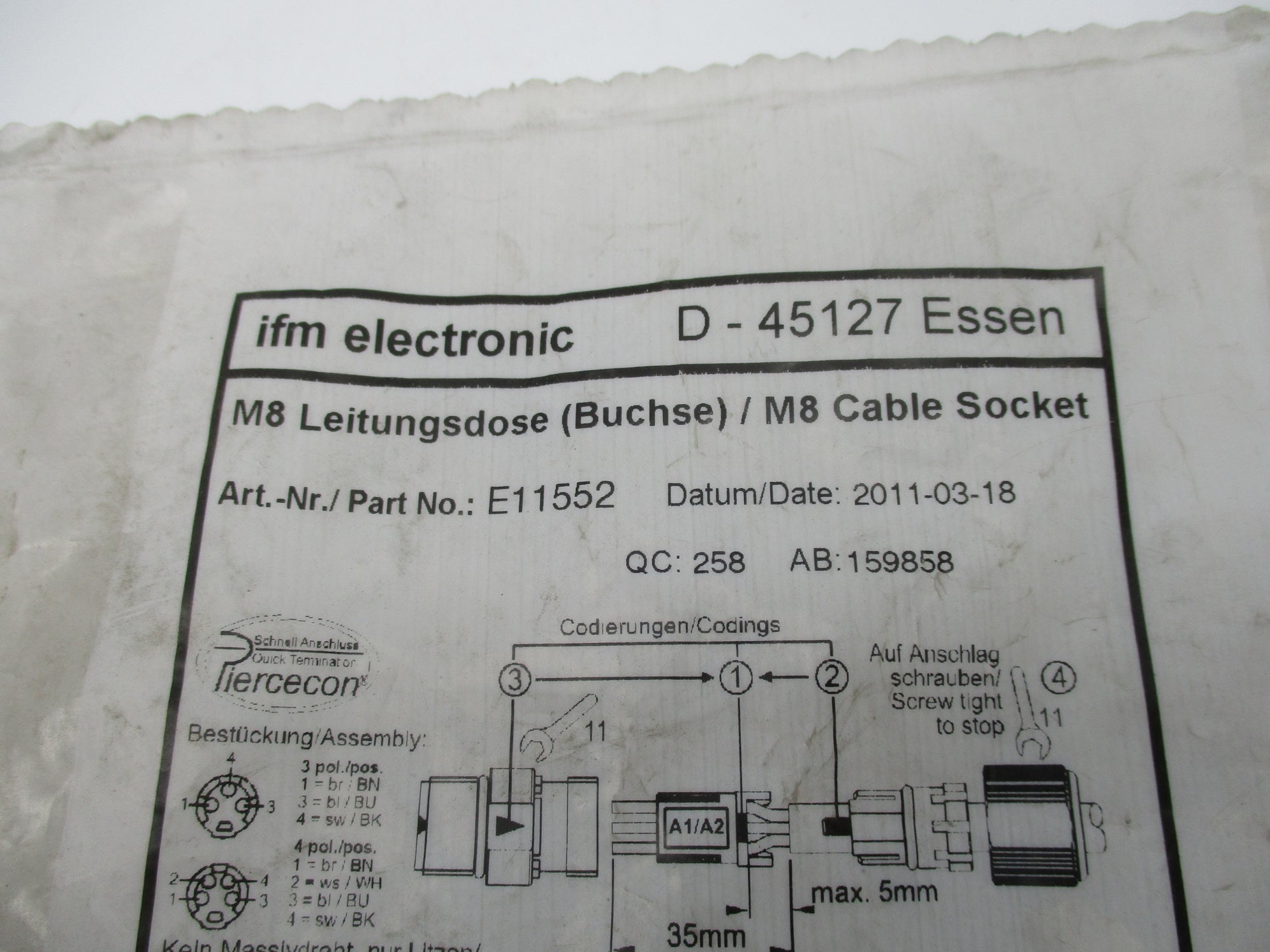 IFM EFECTOR E11552 NSMP