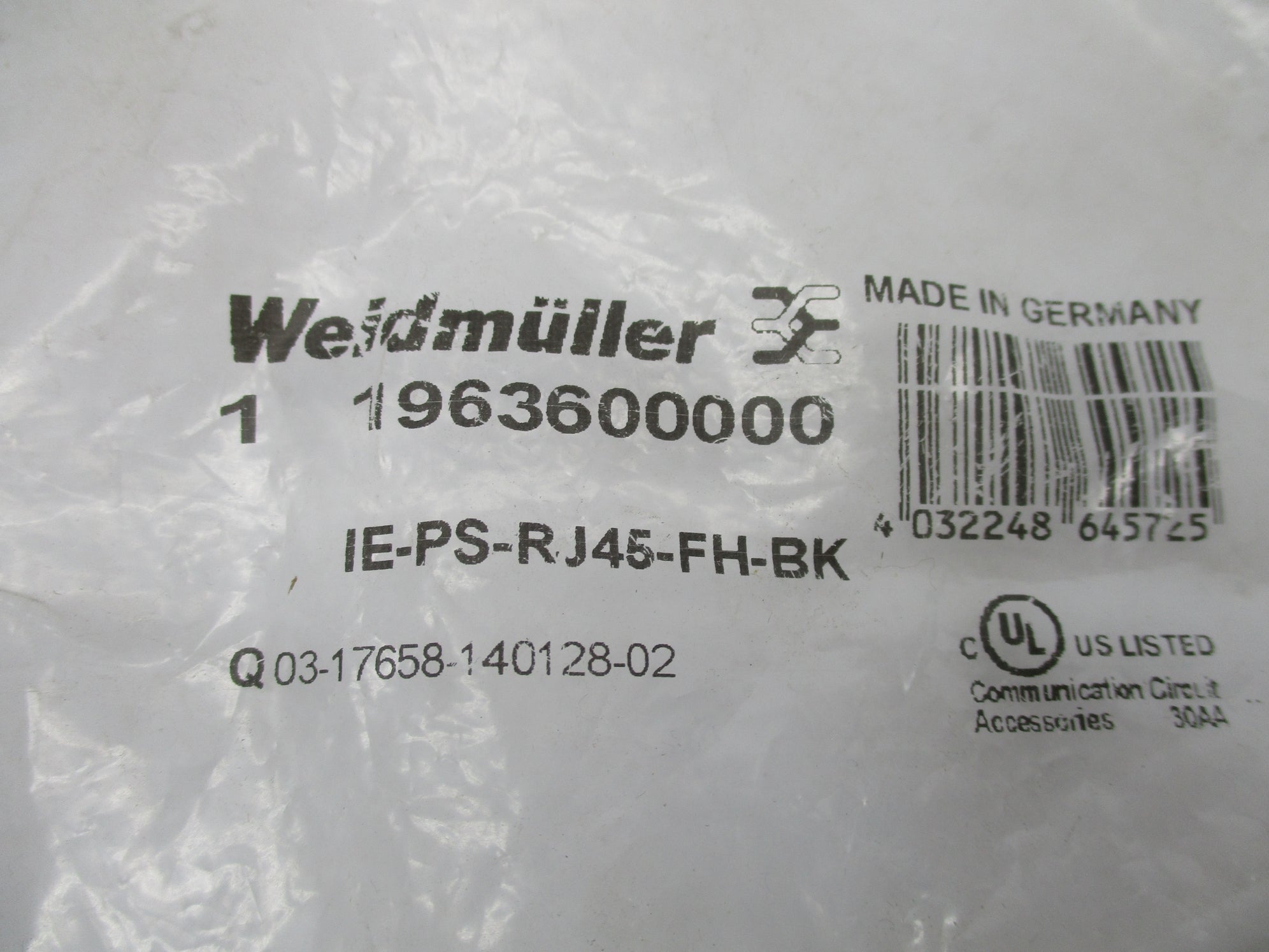 WEIDMULLER IE-PS-RJ45-FH-BK NSMP