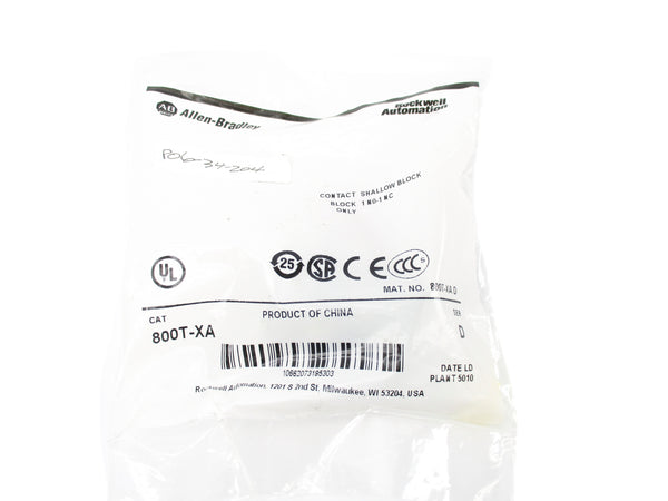 ALLEN BRADLEY 800T-XA SER. D NSMP