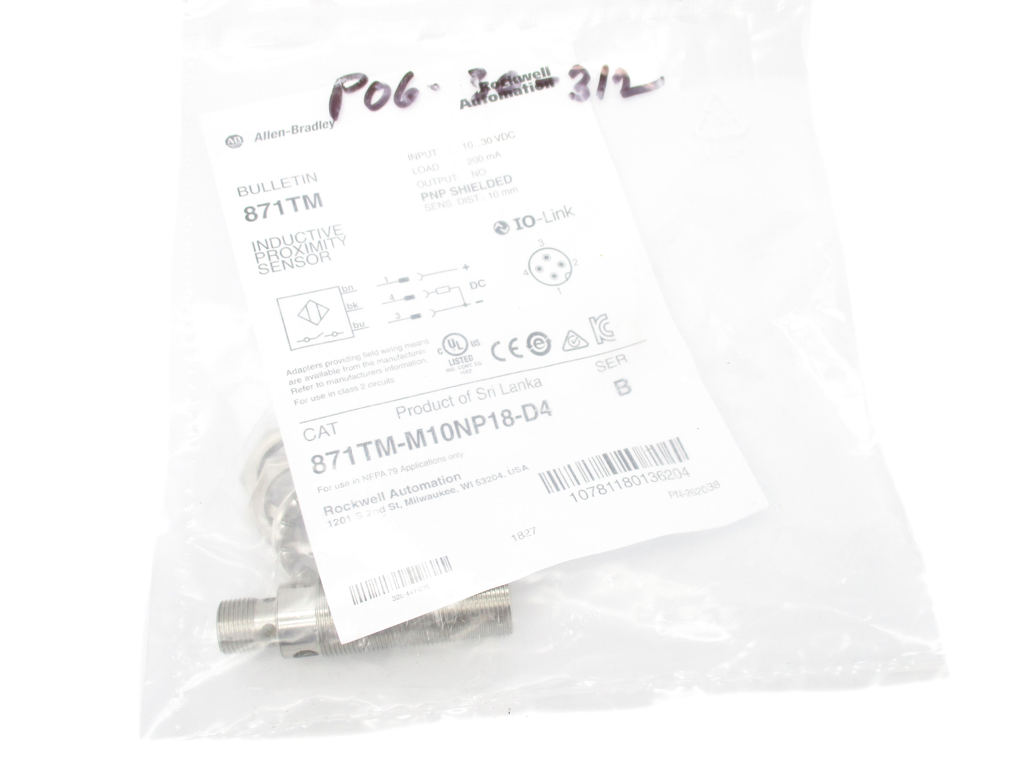 ALLEN BRADLEY 871TM-M10NP18-D4 SER. B NSMP