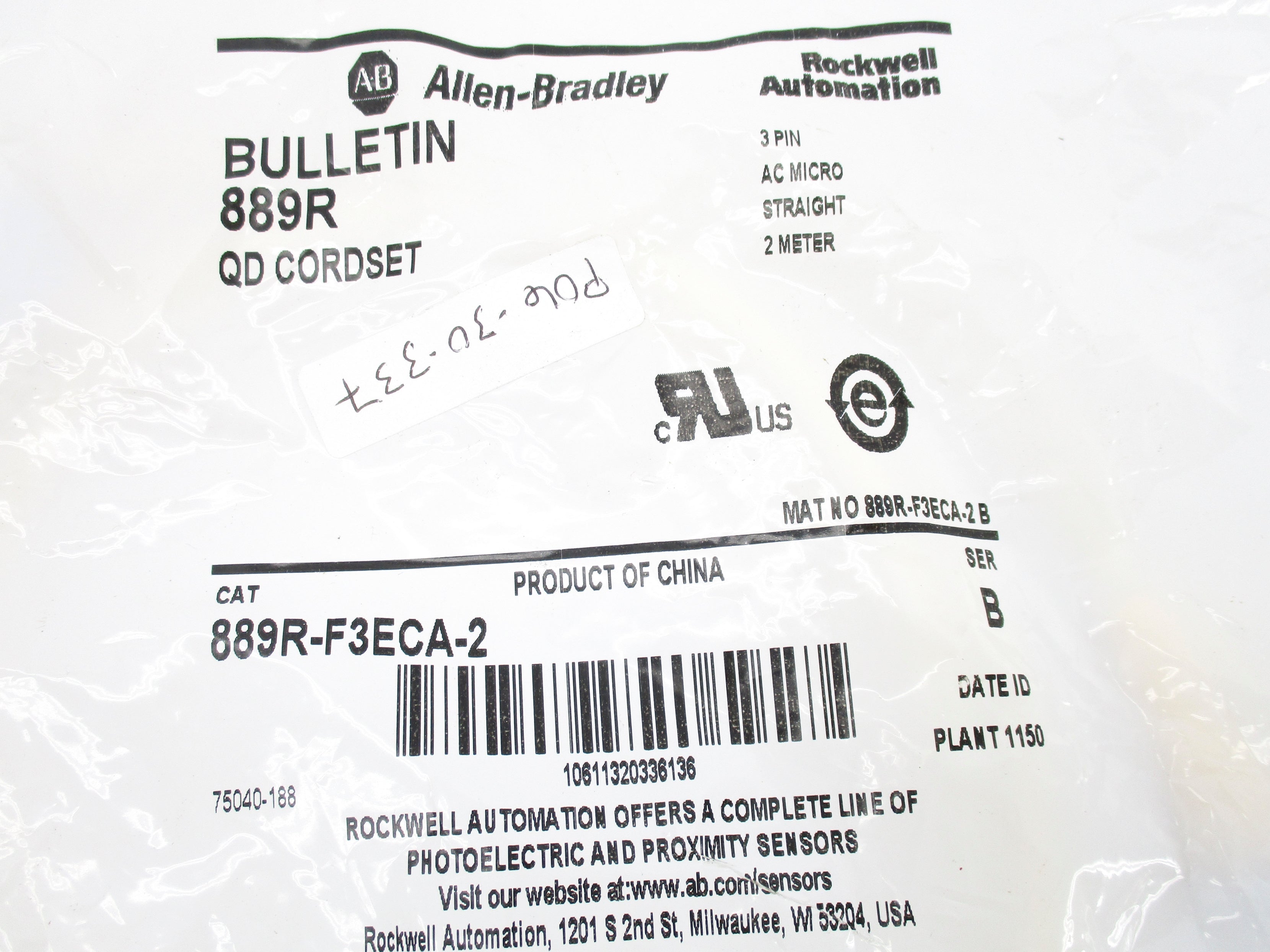 ALLEN BRADLEY 889R-F3ECA-2 SER. B NSMP