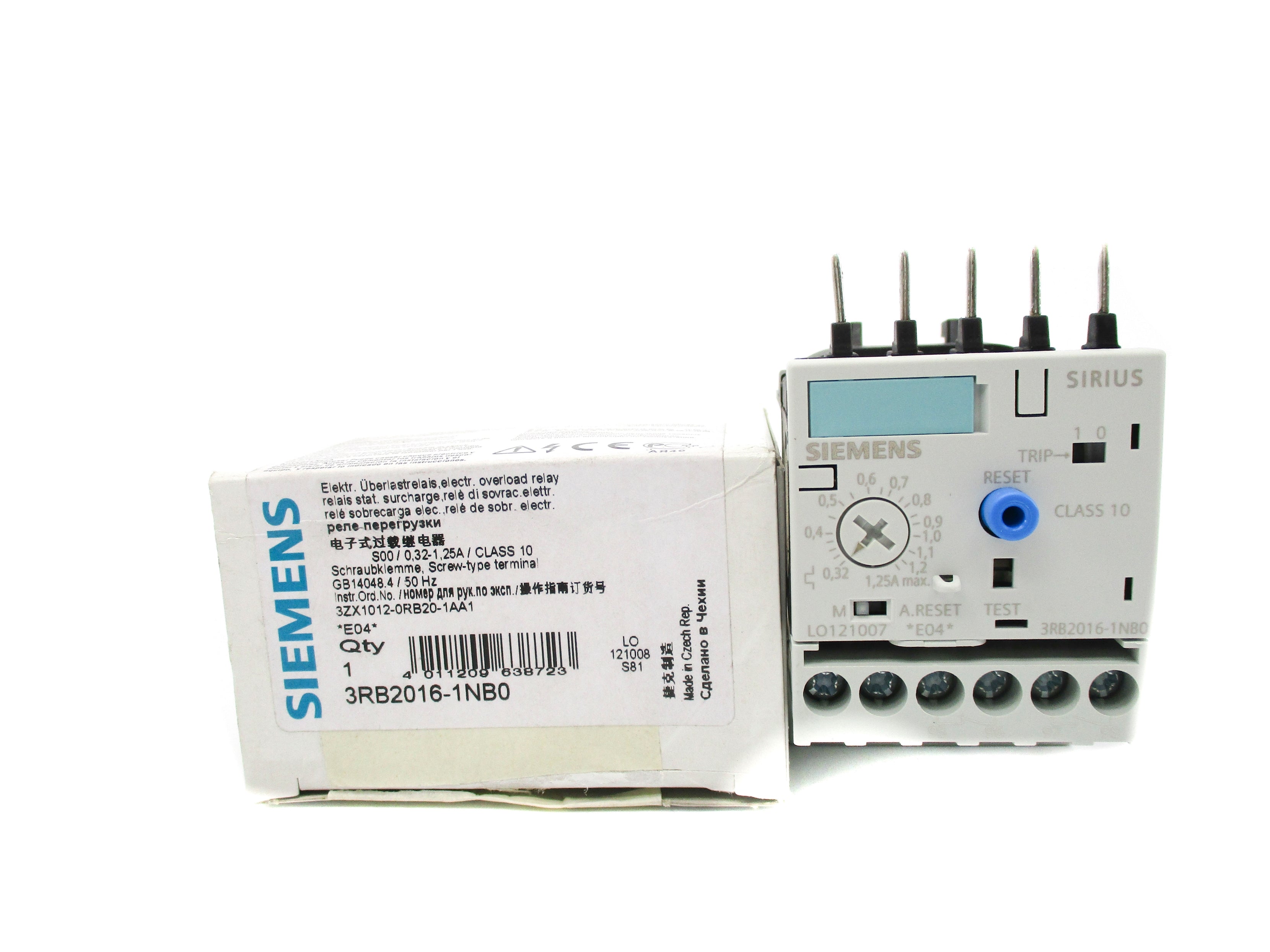 SIEMENS 3RB2016-1NB0 0,32-1,25A 600VAC NSMP