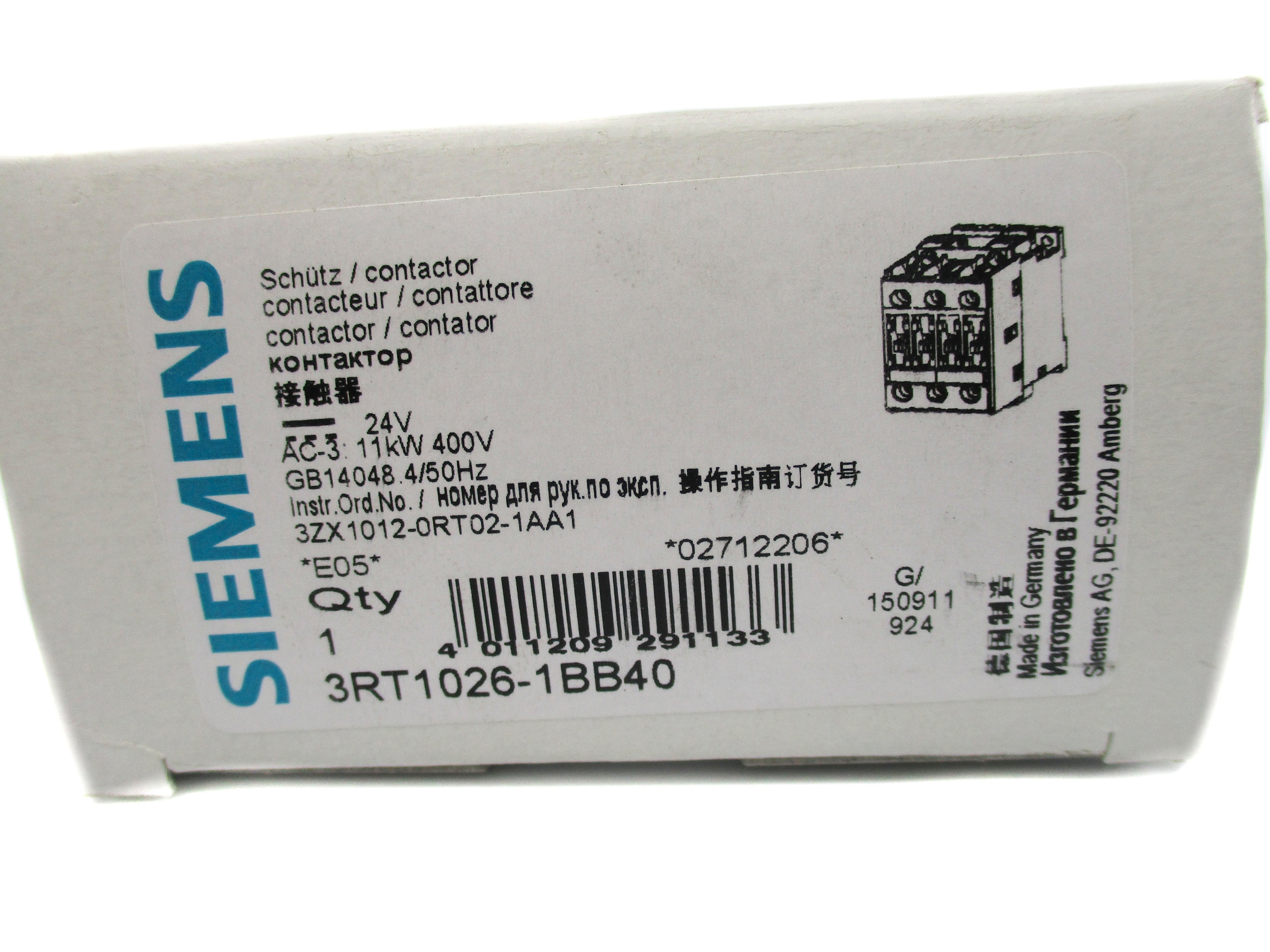 SIEMENS 3RT1026-1BB40 24VDC 40A NSMP