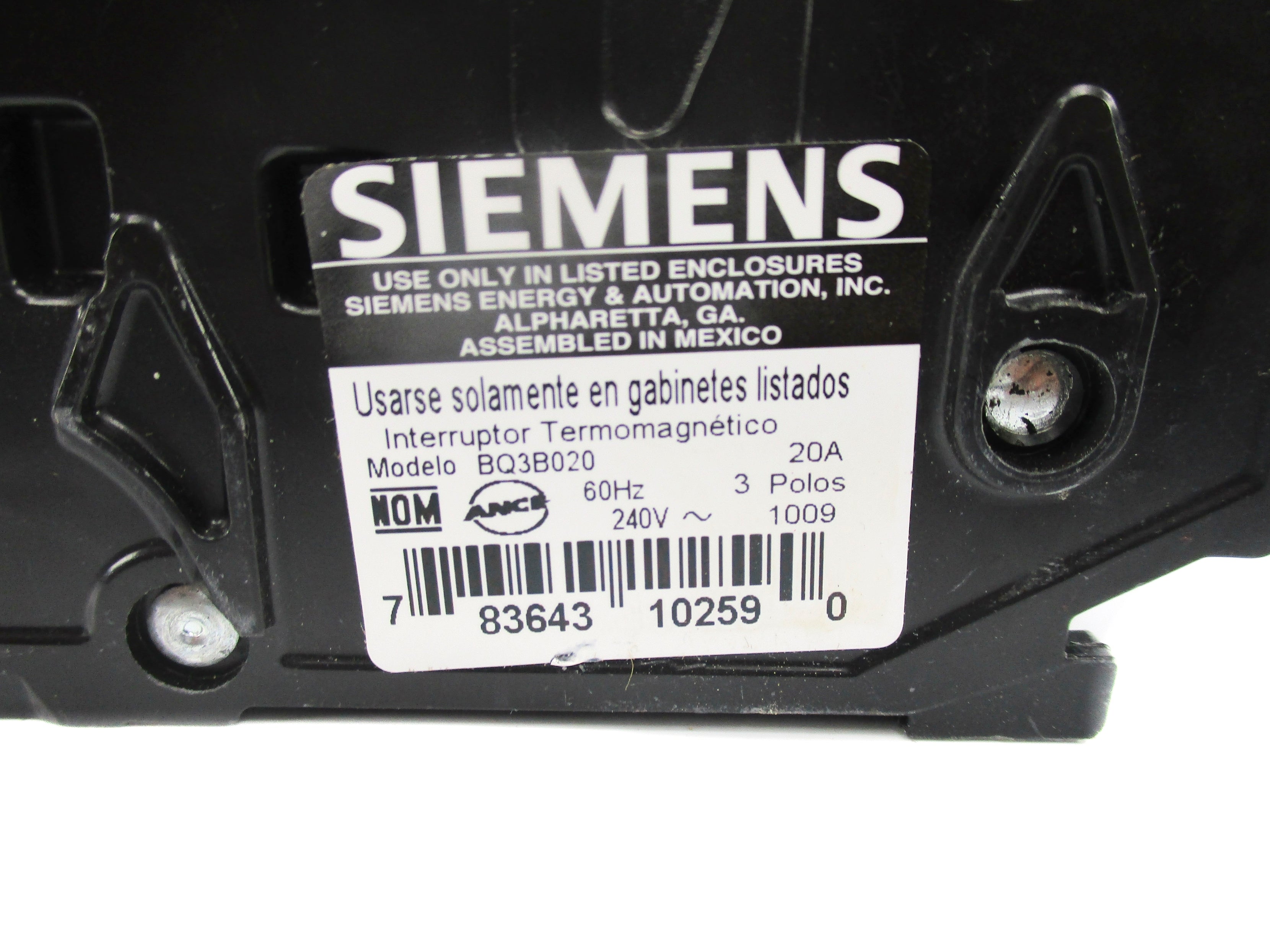 SIEMENS BQ3B020 240V 20A NSNP