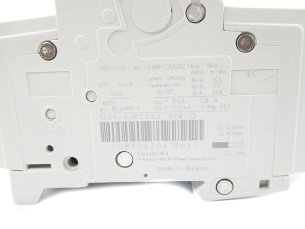 ALLEN BRADLEY 1489-M3C030 SER. D 277V 3A NSMP